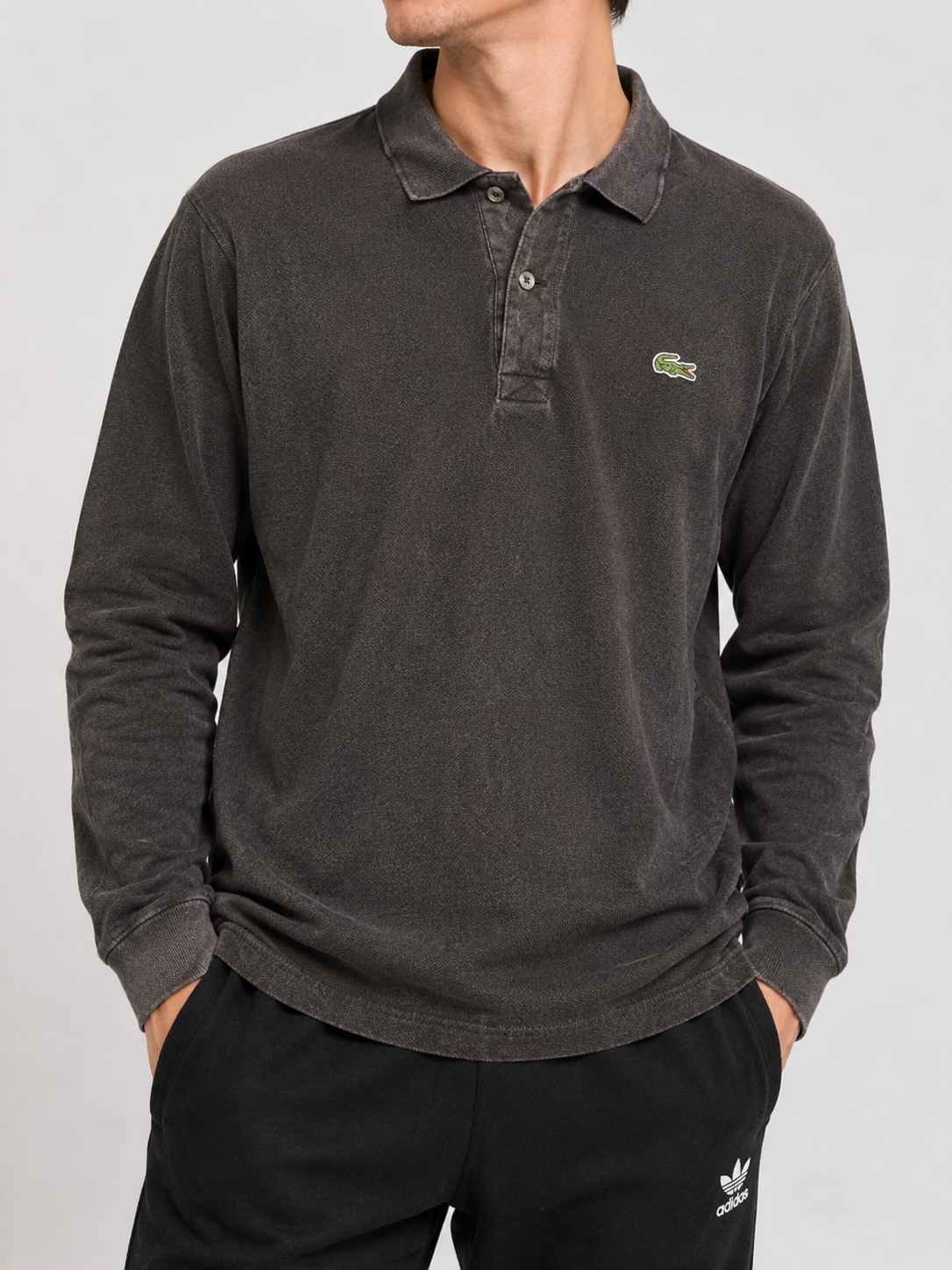 Lacoste Long Sleeve Polo Brown (S)