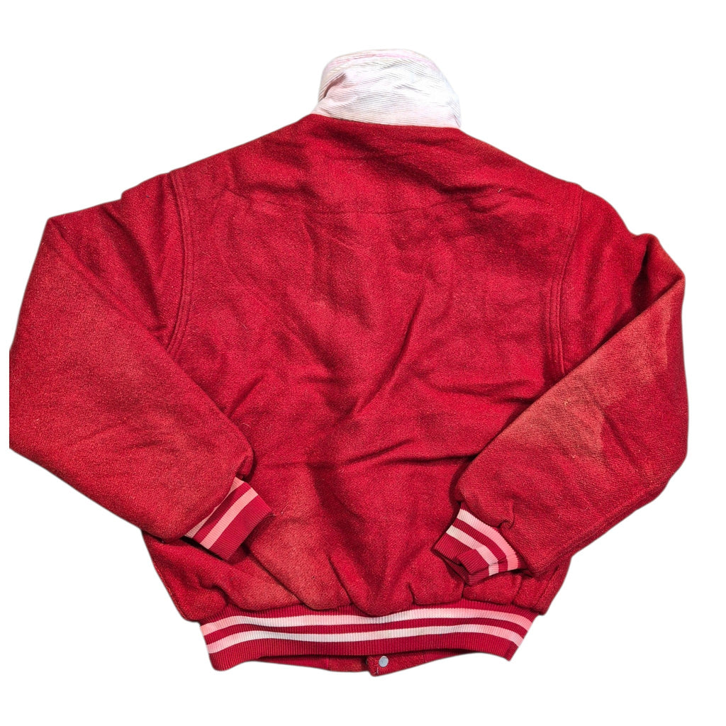 Vintage Rennoc Varsity Jacket  (S) 80s 90s Red College Jacket