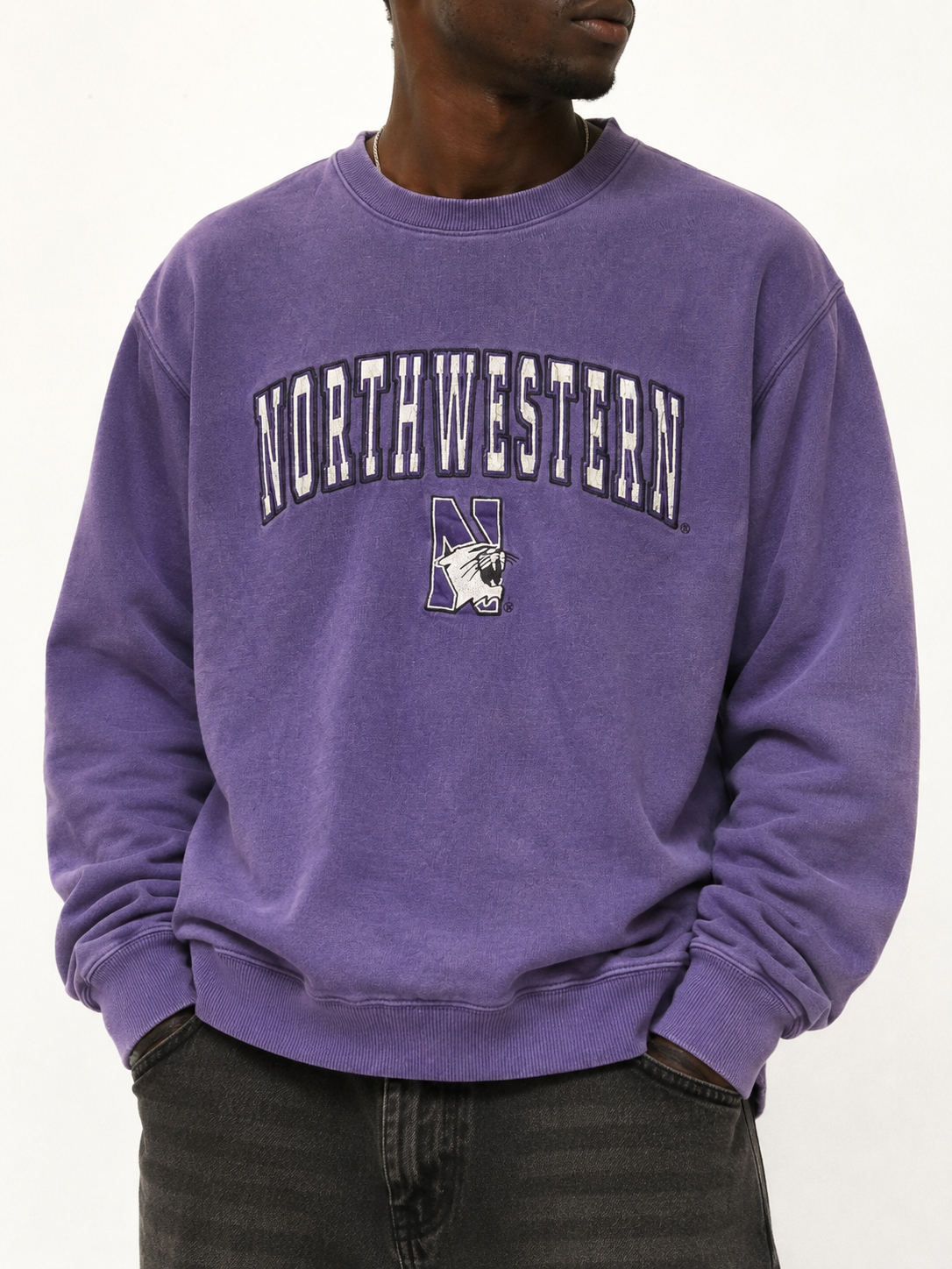 Vintage Northwestern Purple Sweatshirt Y2K (M)