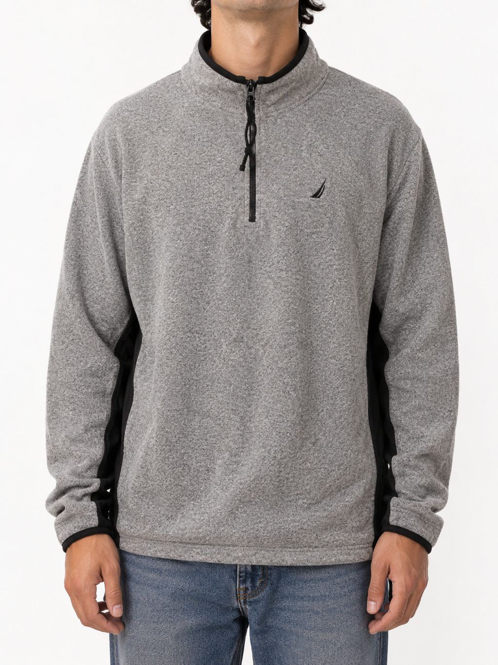 Nautica Quarter Zip Fleecejacket Grey (XL)