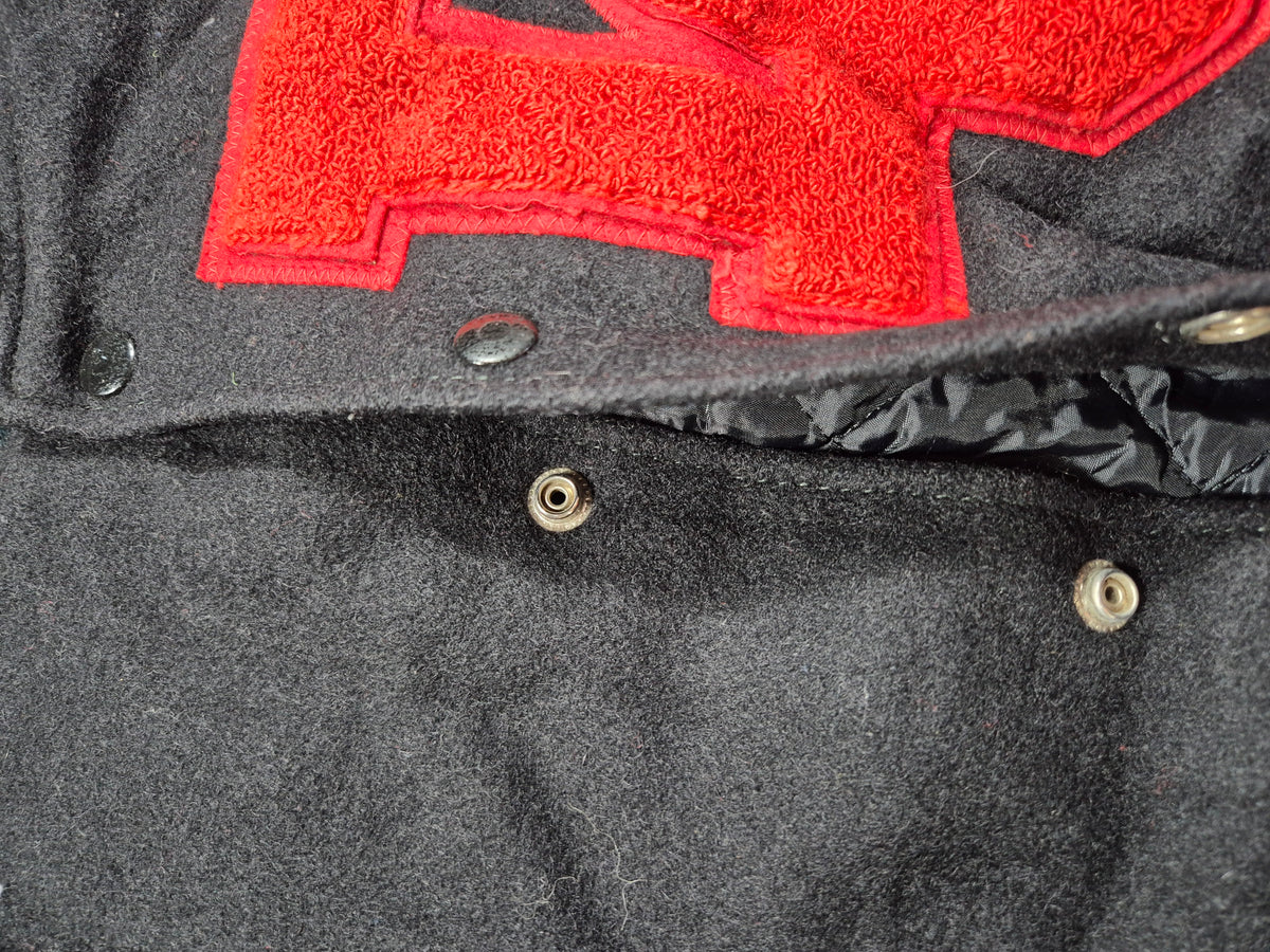 Vintage GAME Sportswear Varsity Jacket (L) Made in USA Leather