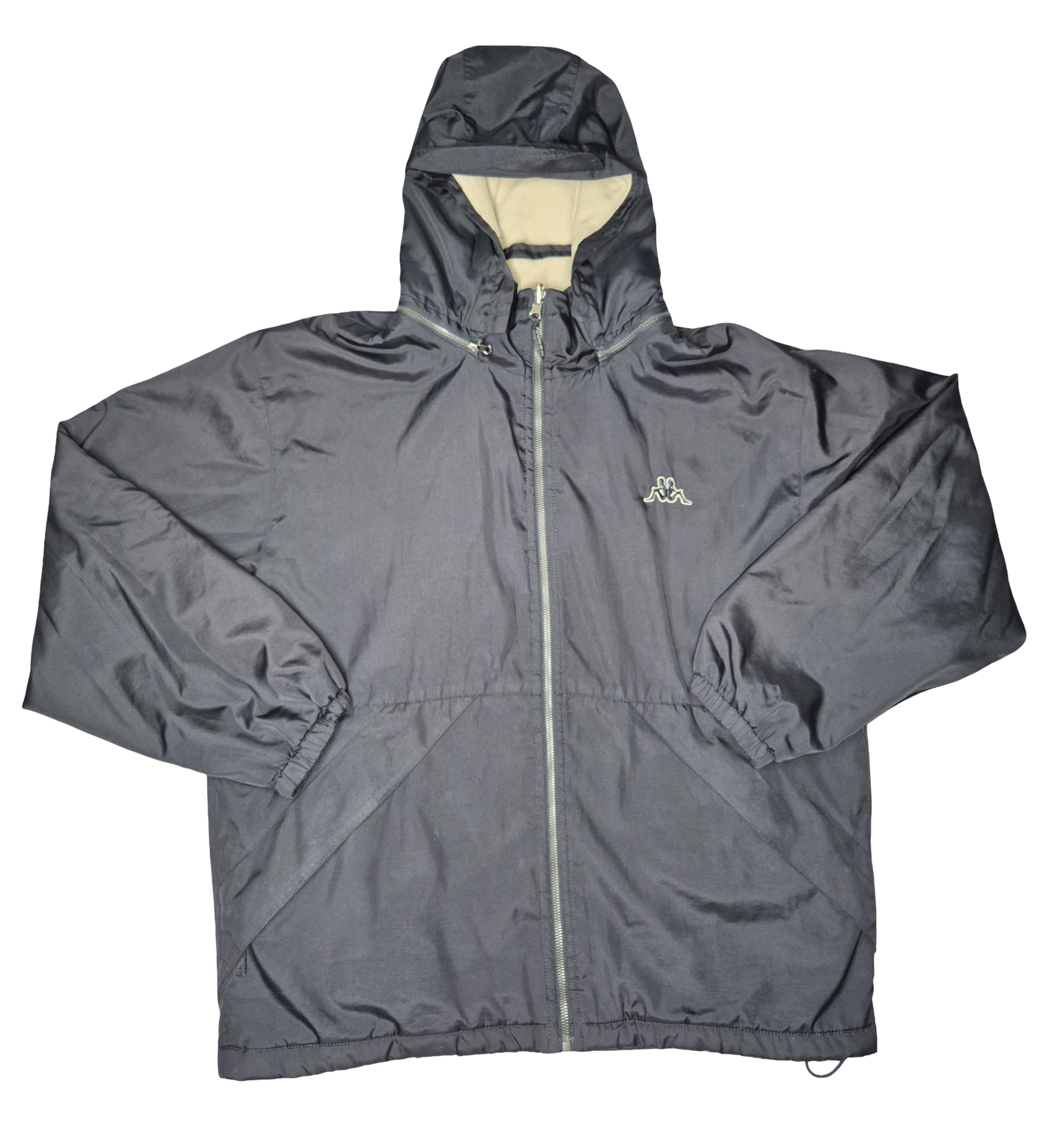 Vintage Kappa Windbreaker Jacket Black (L)