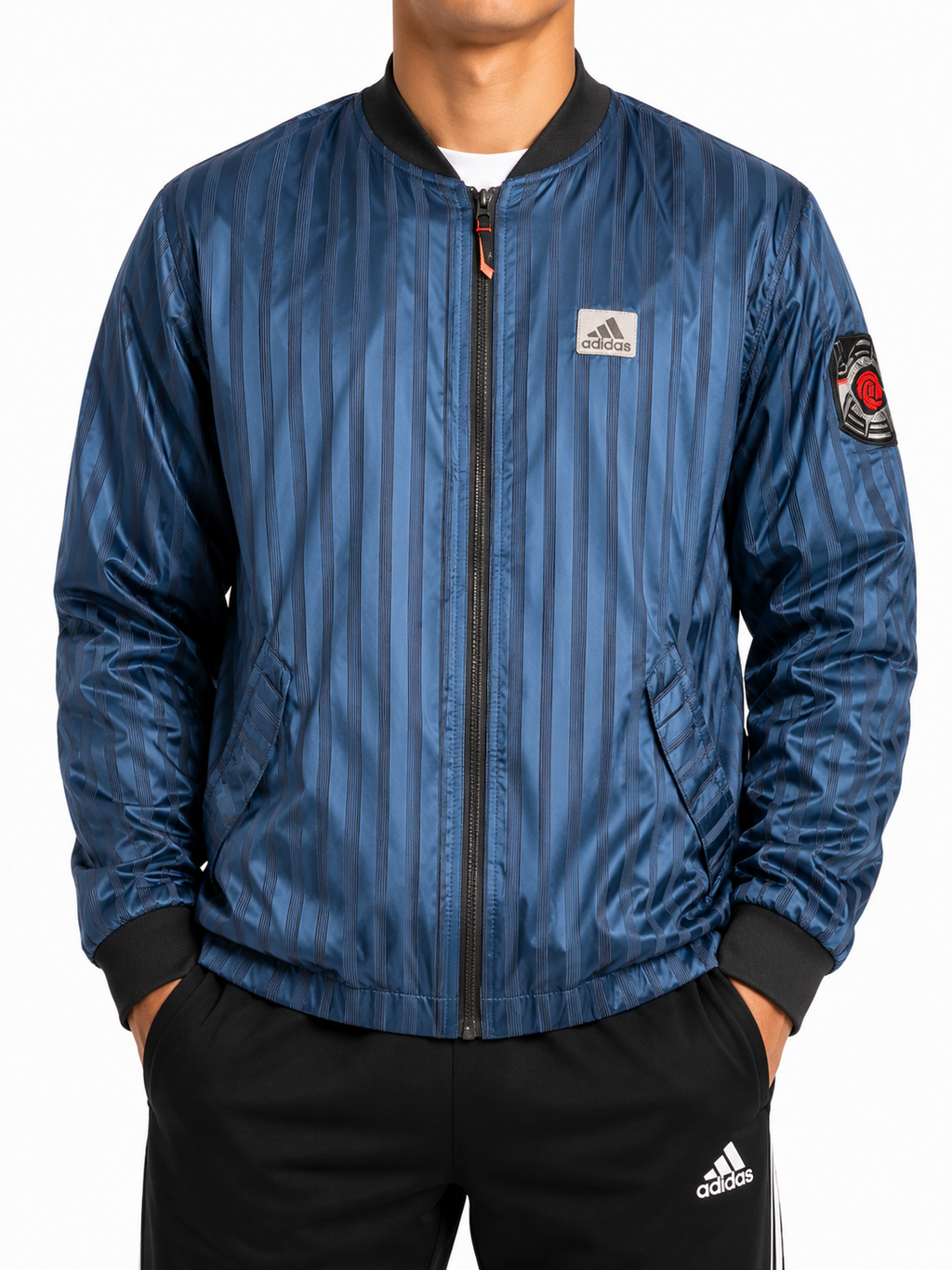 Adidas Derrick Rose Track Jacket Blue Black (L)