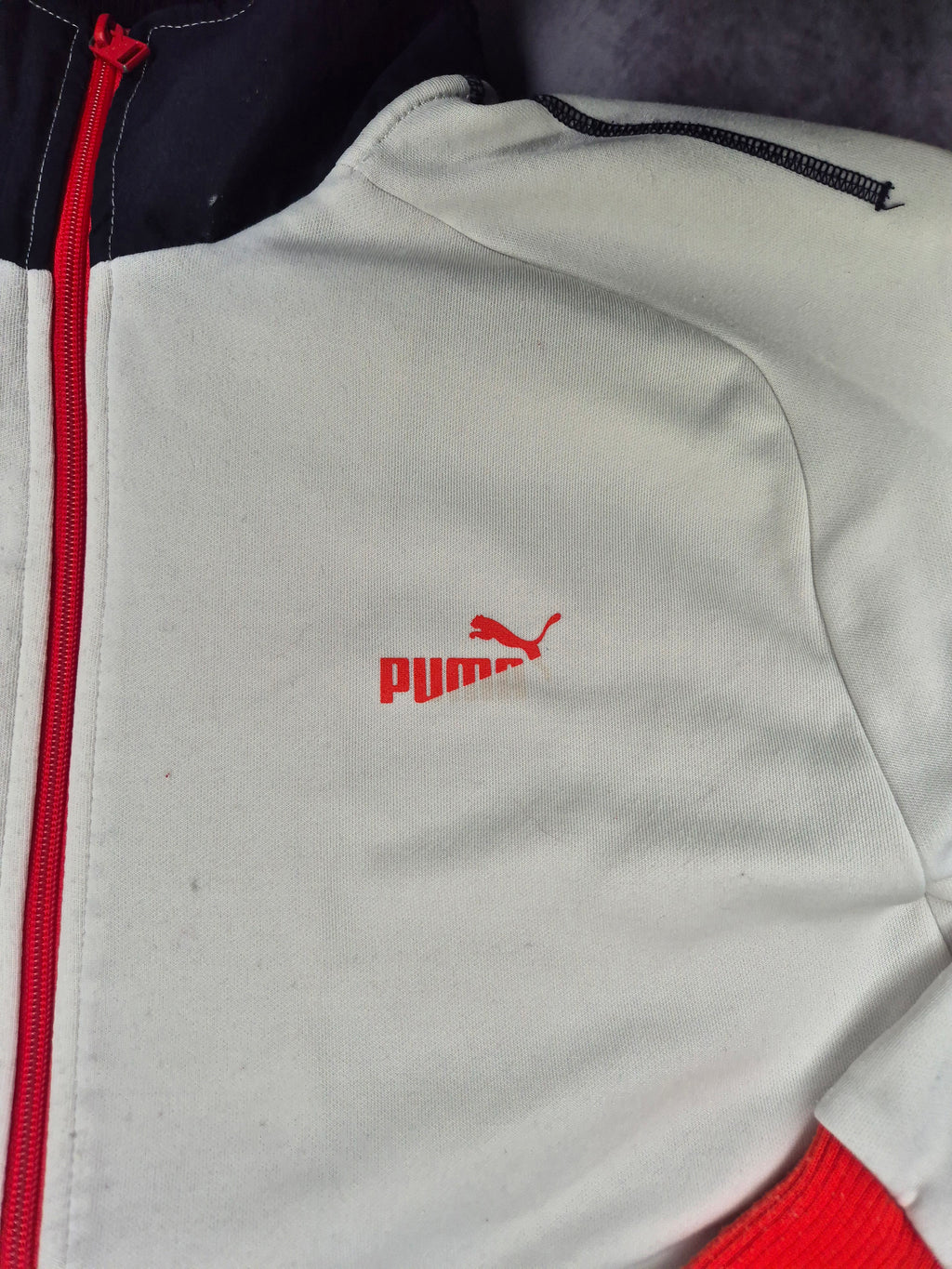 Puma Vintage Track Jacket White Red (M)