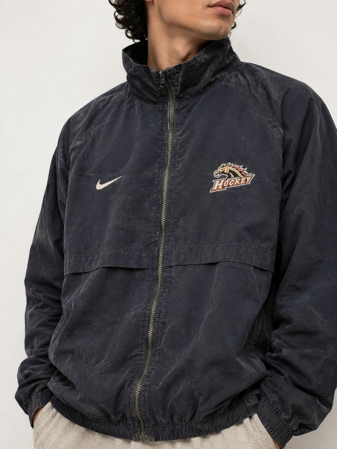 Nike Vintage Hockey Track Jacket Black (L)