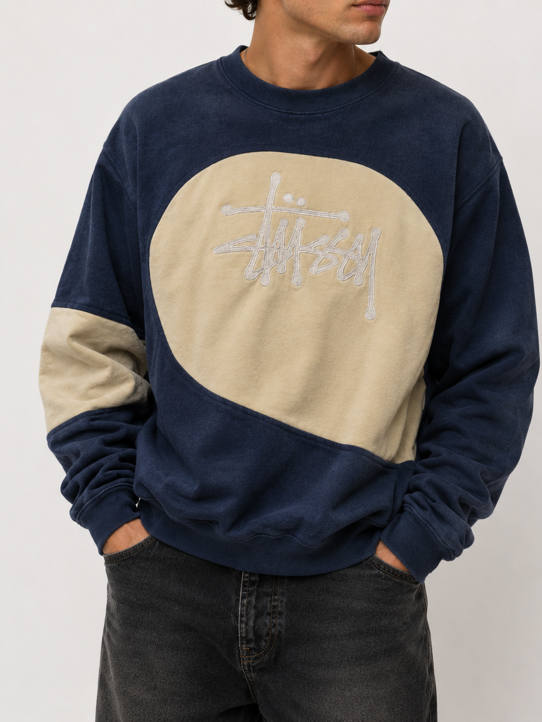 Stüssy Reworked Sweater Blue Navy Vintage (XL)
