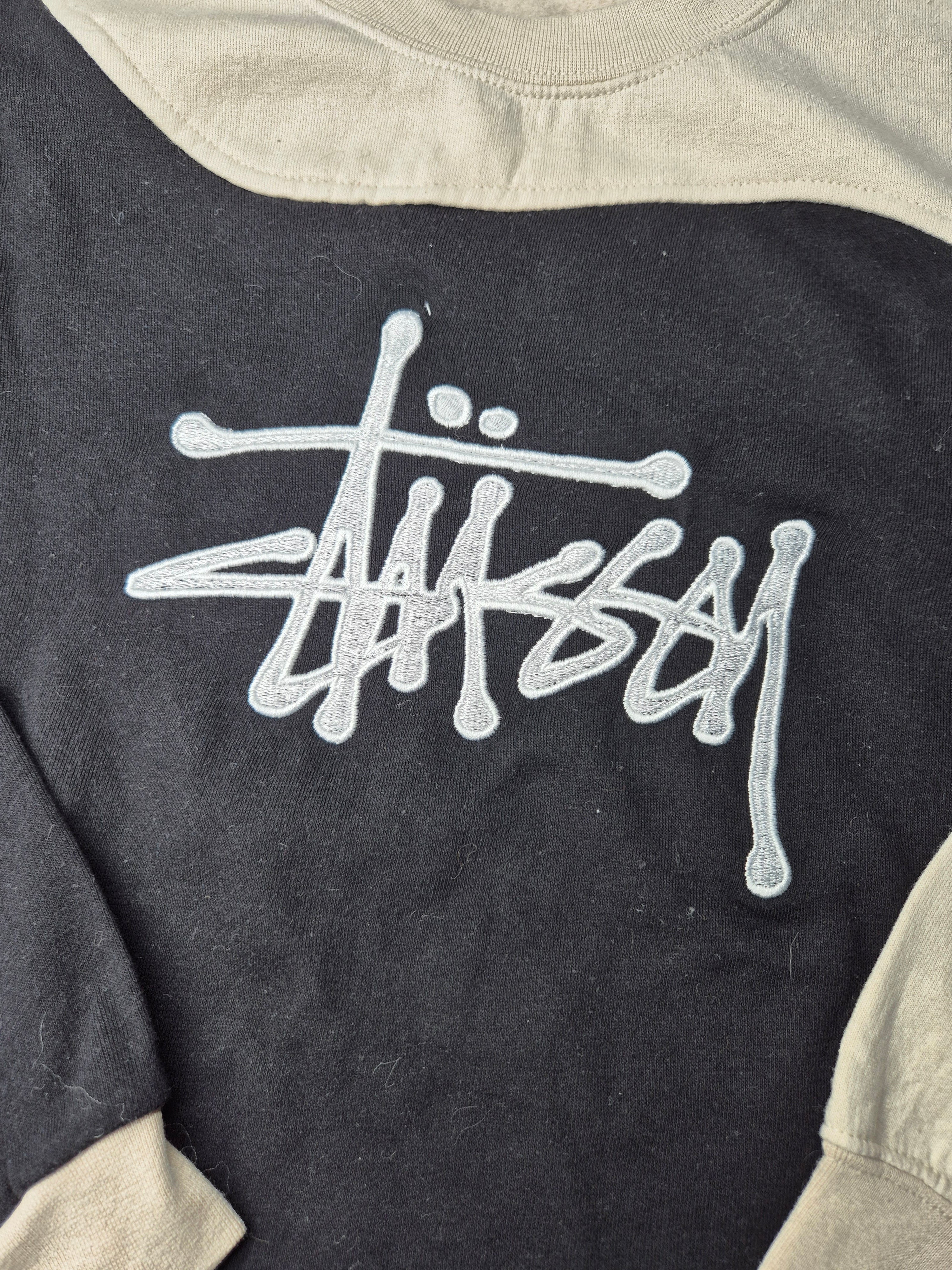 Stüssy Reworked Colorblock Sweater Black Beige (XL)