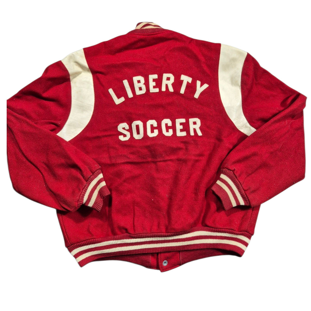 Vintage Butwin Varsity Jacket (M) Rot Collegejacke Liberty Soccer 70s 80s Letterman