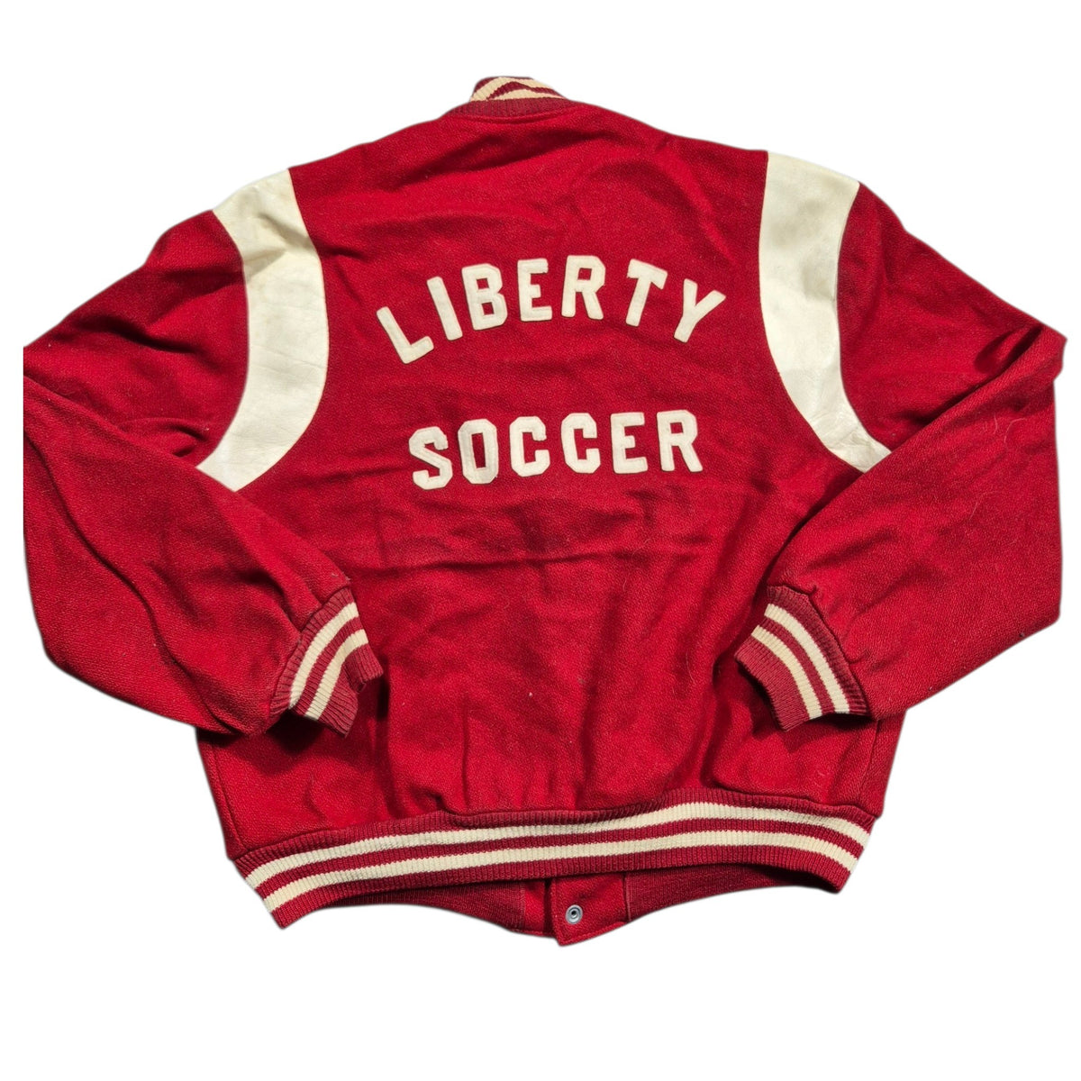 Vintage Butwin Varsity Jacket (M) Rot Collegejacke Liberty Soccer 70s 80s Letterman