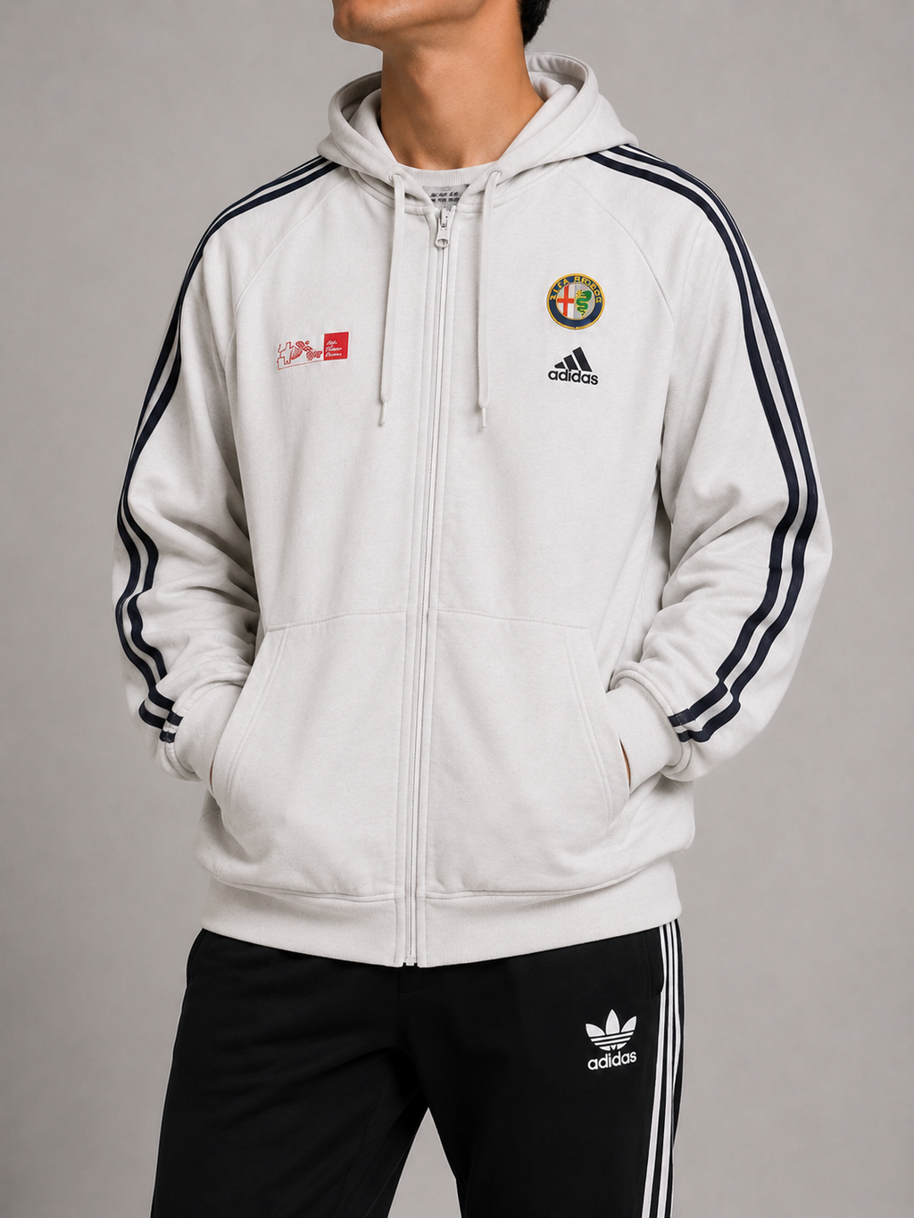 Adidas Zip-Hoodie White (XL)