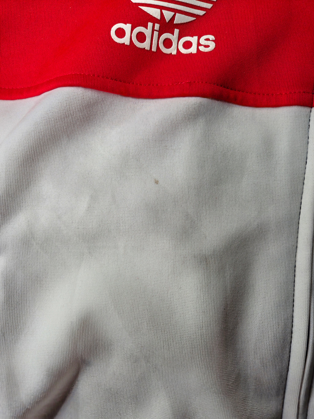 Adidas Track Jacket White Red Black (S)