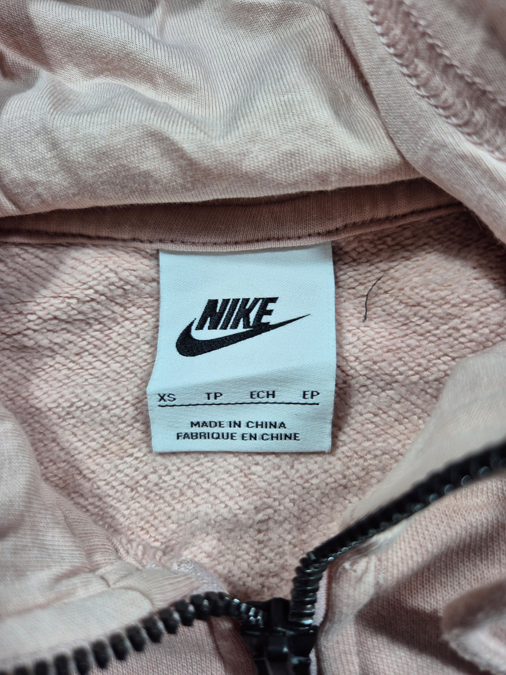 Nike Zip Hoodie Damen (XS) Rosa Altrosa Kapuzenjacke Swoosh Logo