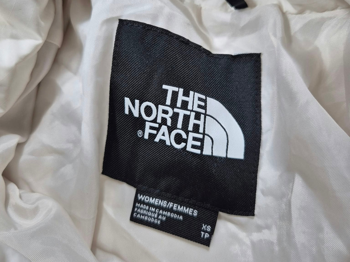 The North Face Puffer Jacke Weiß Schwarz (XS)