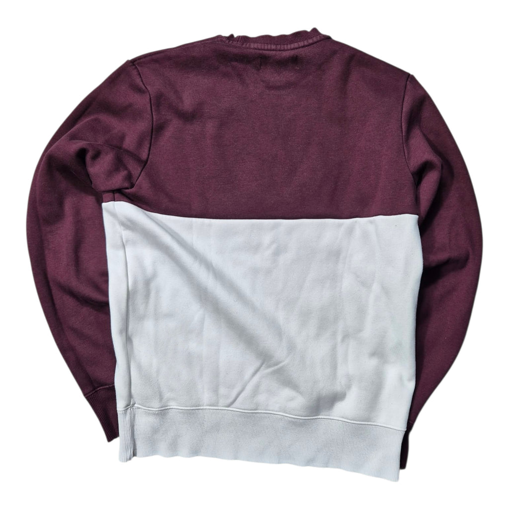 Fred Perry Colourblock Sweatshirt Bordeaux Weiß (S)