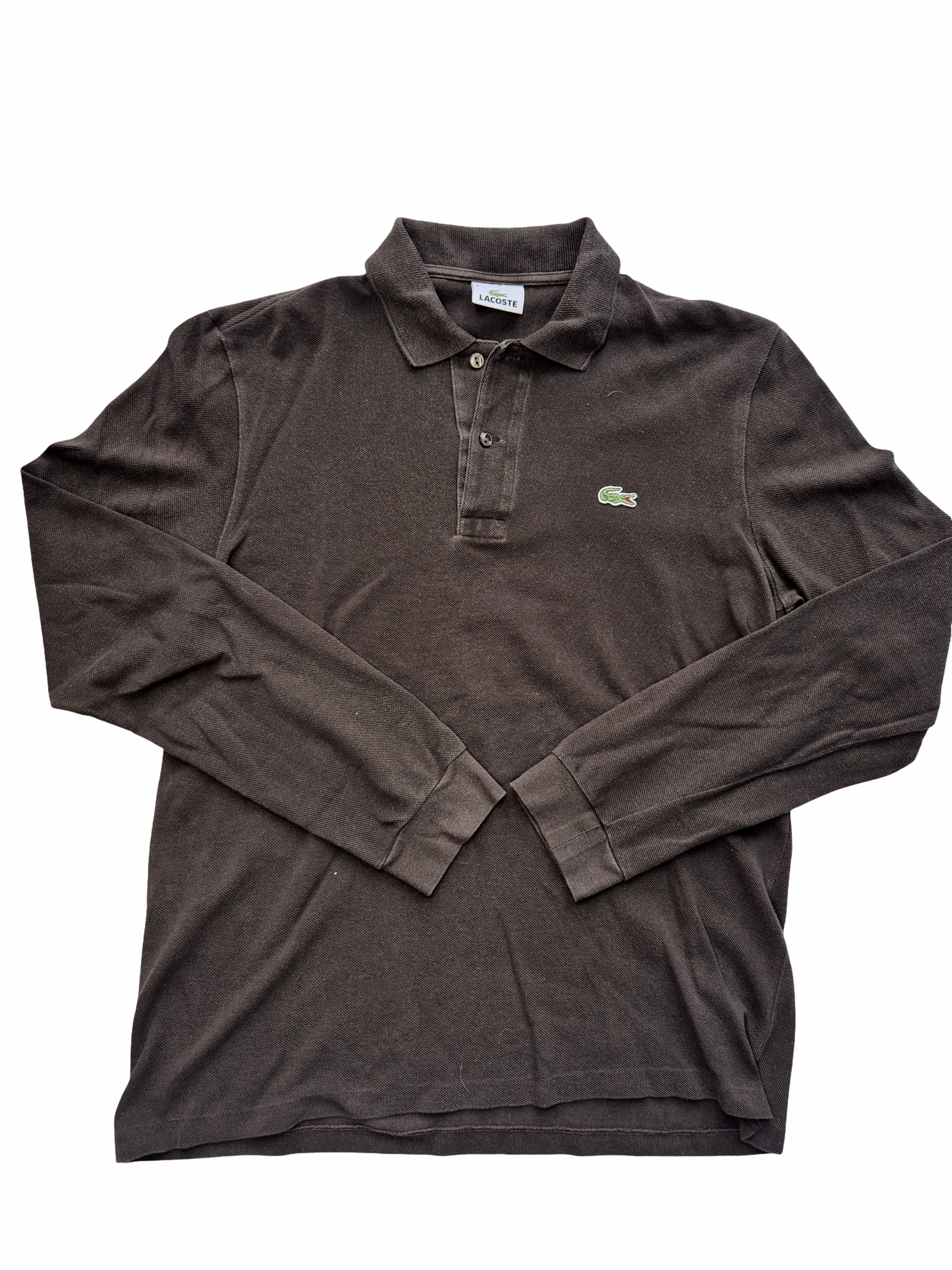 Lacoste Long Sleeve Polo Brown (S)