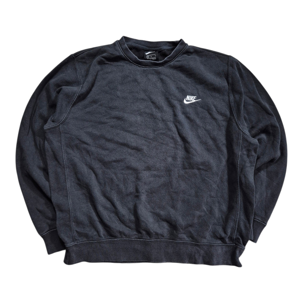 Nike Vintage Style Sweatshirt (L) Schwarz Grau Swoosh