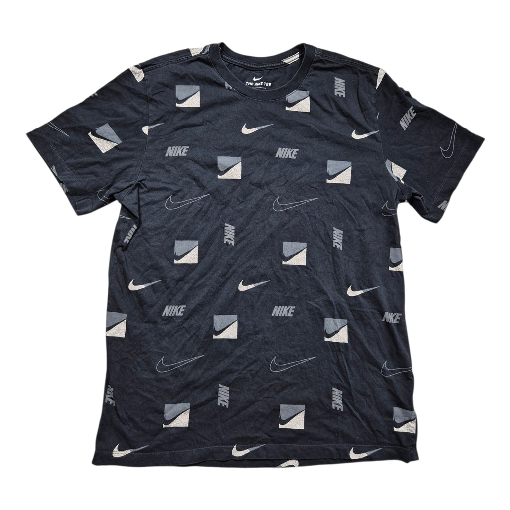 Nike The Nike Tee All Over Print T-Shirt Schwarz Grau (L)