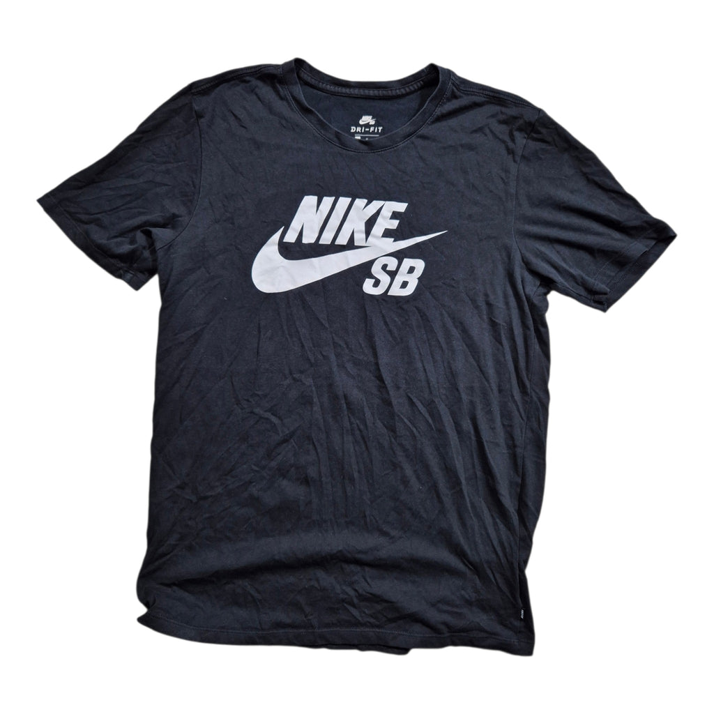 Nike SB Dri-FIT T-Shirt(M) Schwarz Weiß Big Logo Swoosh