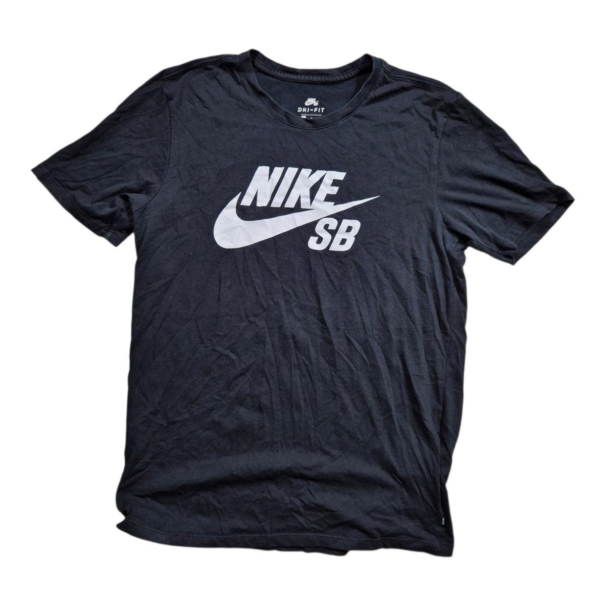 Nike SB Dri-FIT T-Shirt(M) Schwarz Weiß Big Logo Swoosh