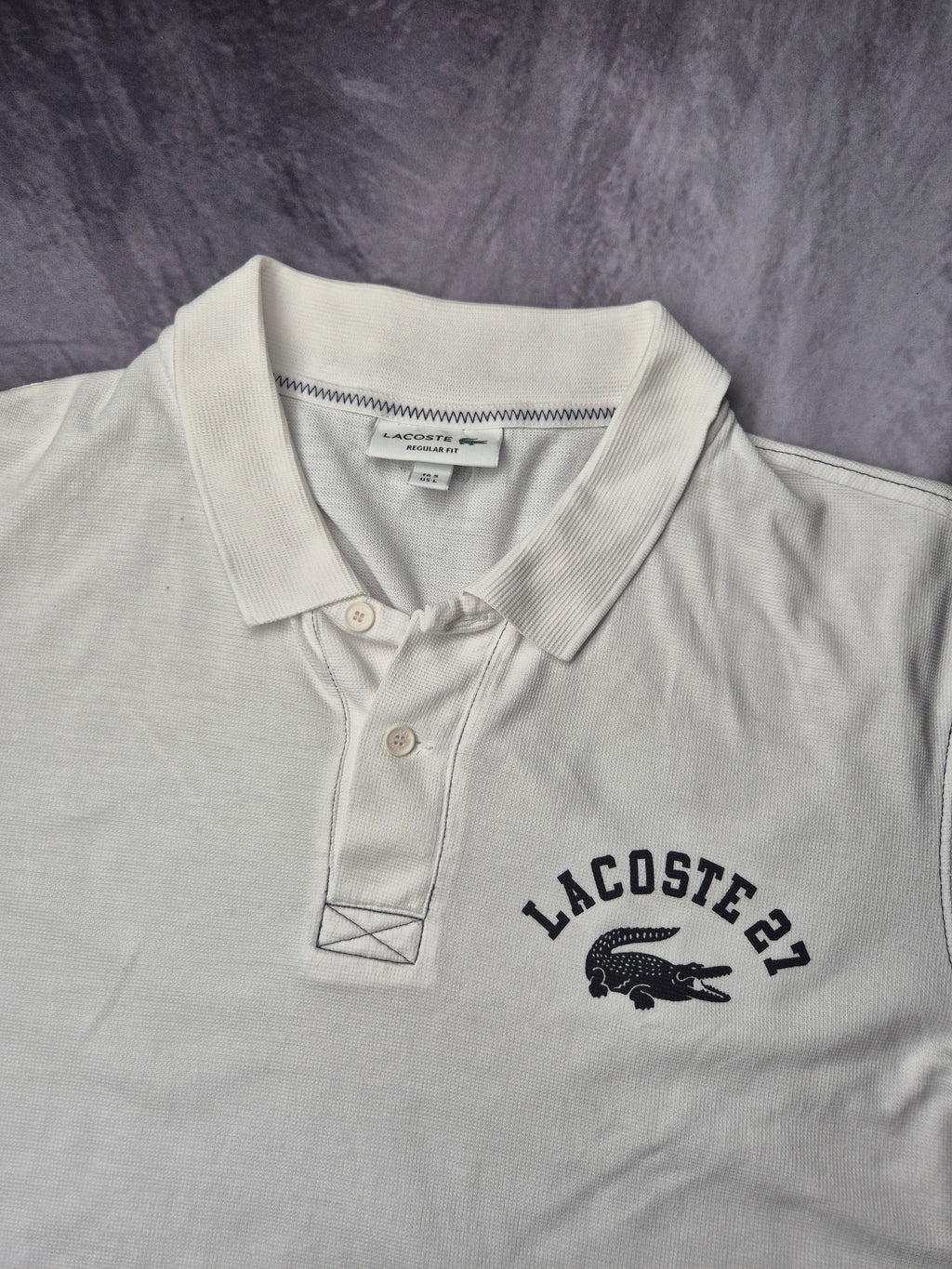Lacoste Polo Shirt White Size (L)