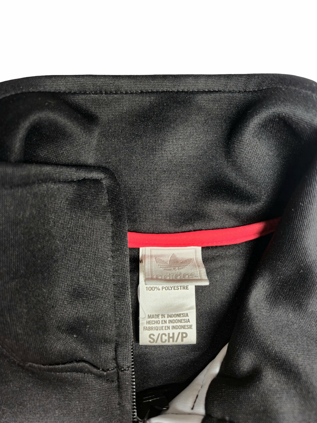 Adidas Track Jacket White Red Black (S)