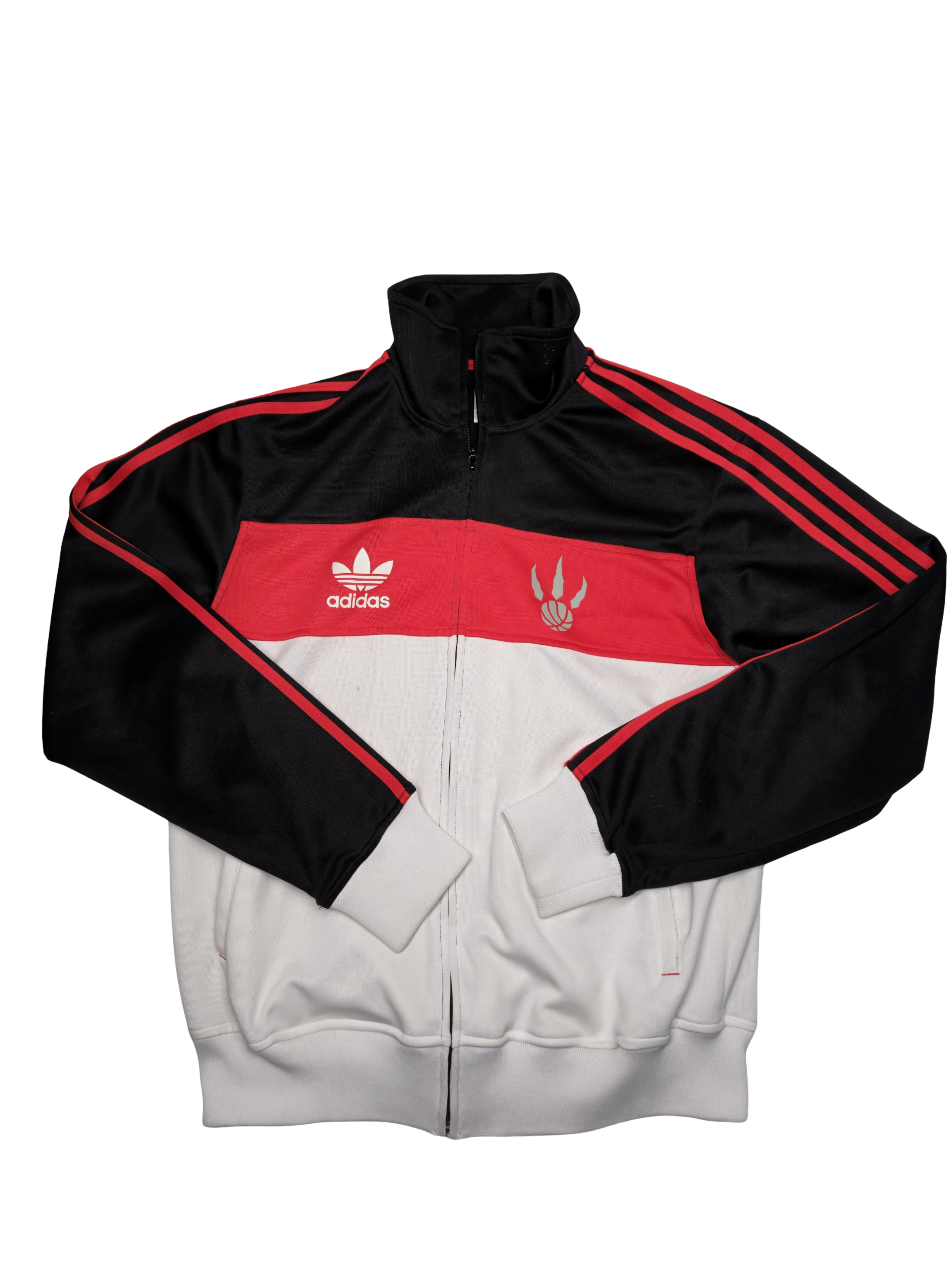 Adidas Track Jacket White Red Black (S)