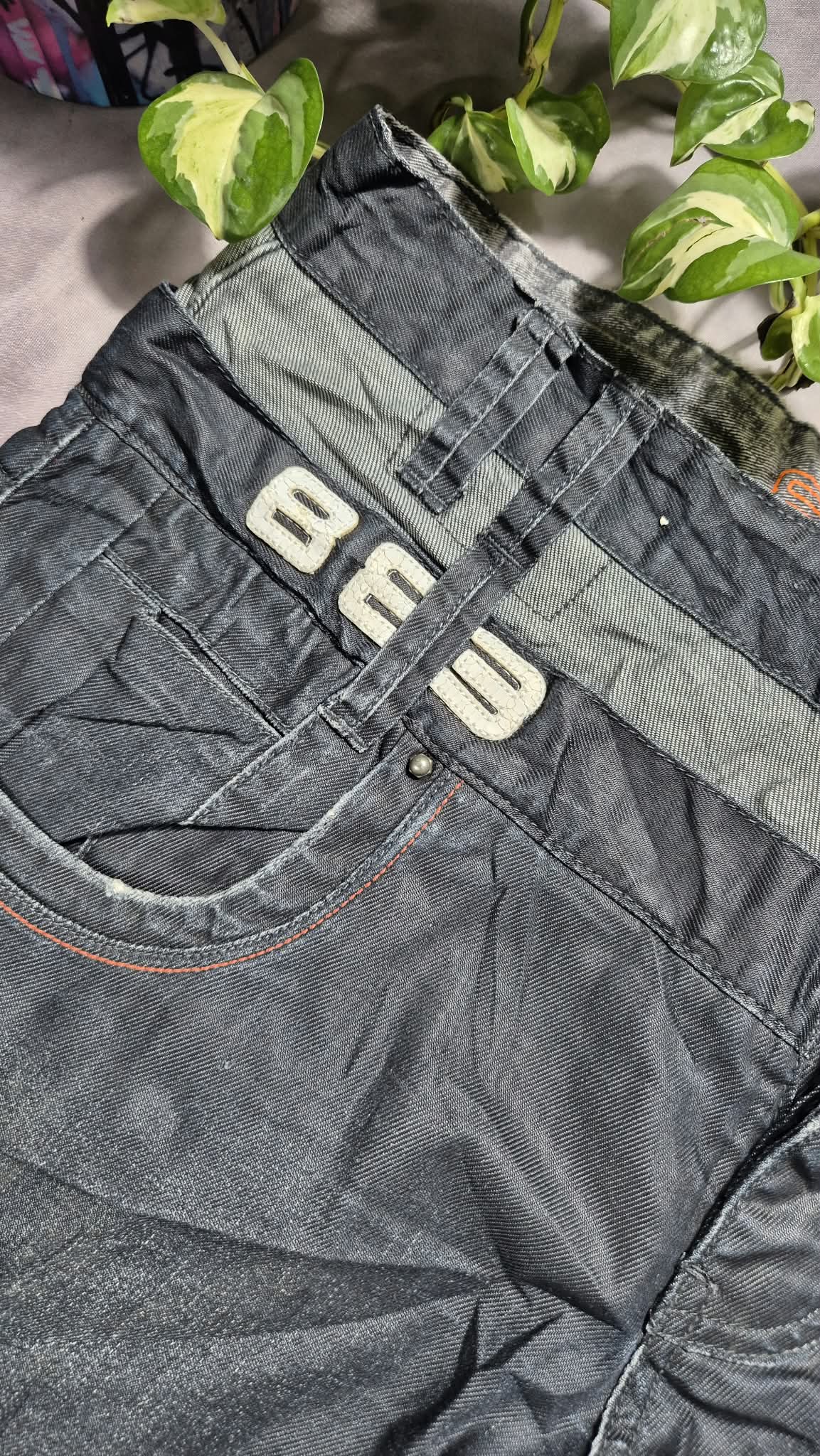 883 Police Y2K Baggy Cargo Jeans W40 Vintage 2000s Hip Hop Pasha Style