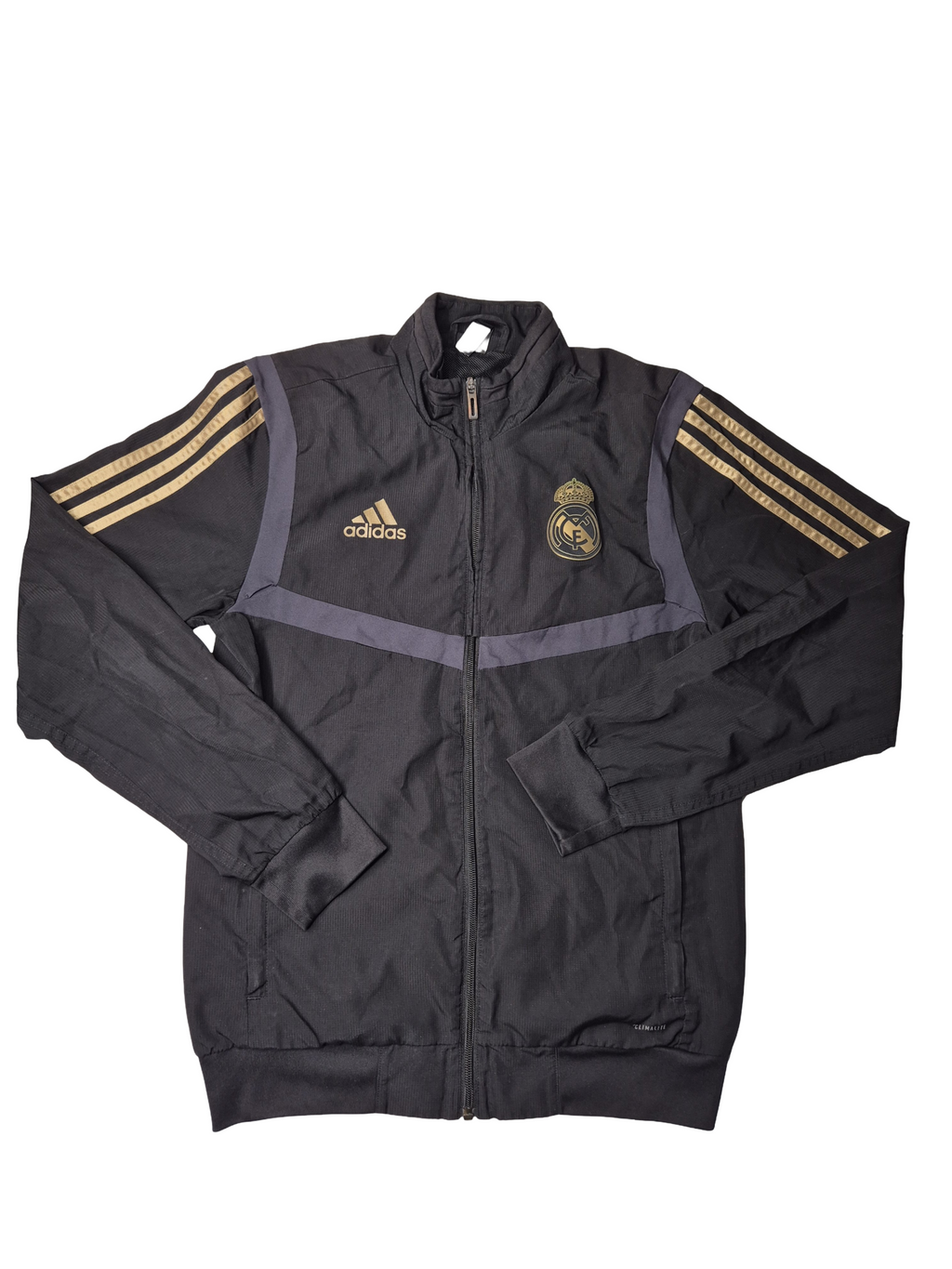 Adidas Real Madrid Track Jacket Black & Gold (XS)
