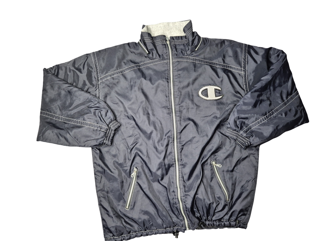 Champion Vintage USA Padded Jacket Navy Grey(L)