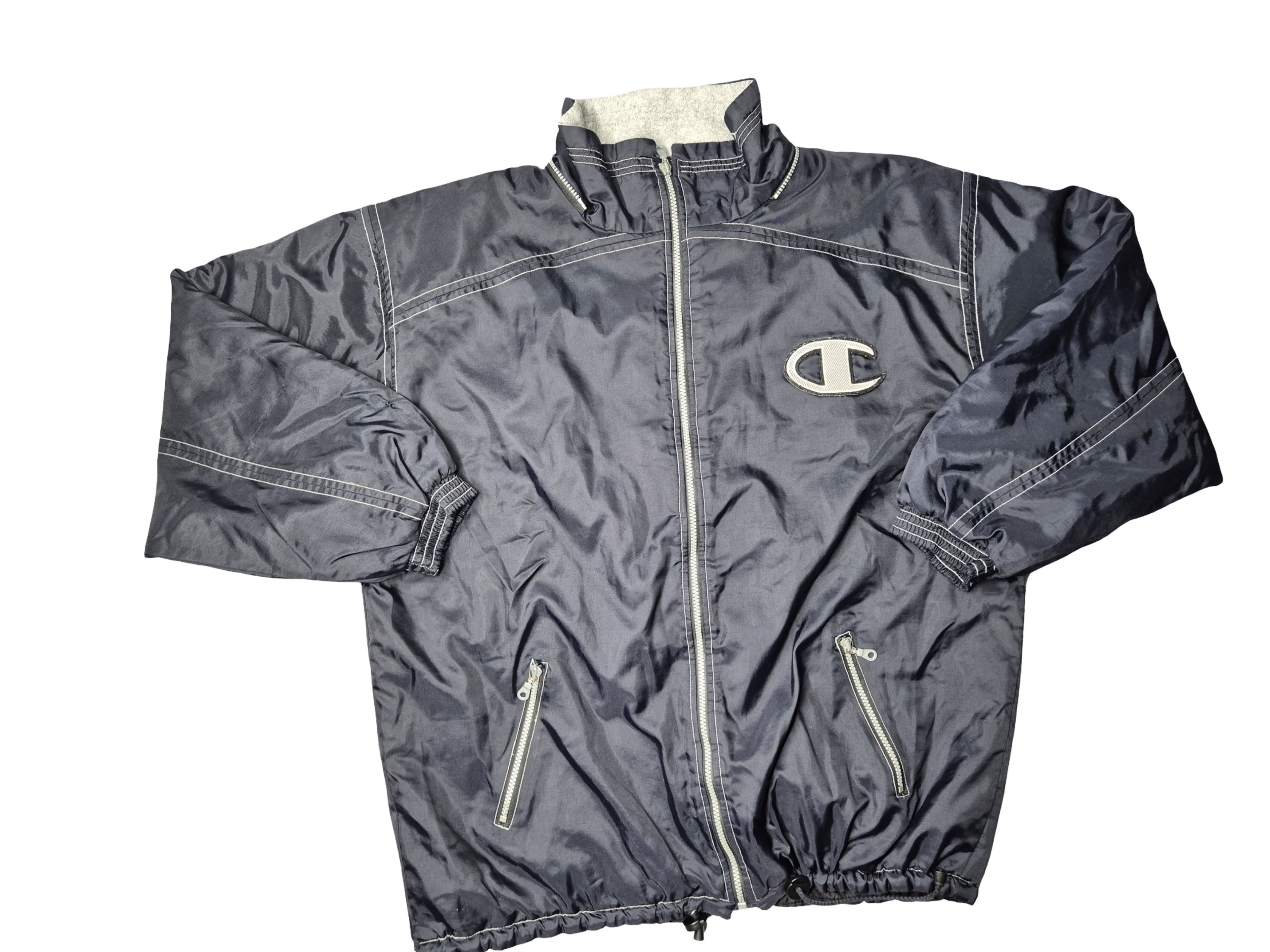 Champion Vintage USA Padded Jacket Navy Grey(L)