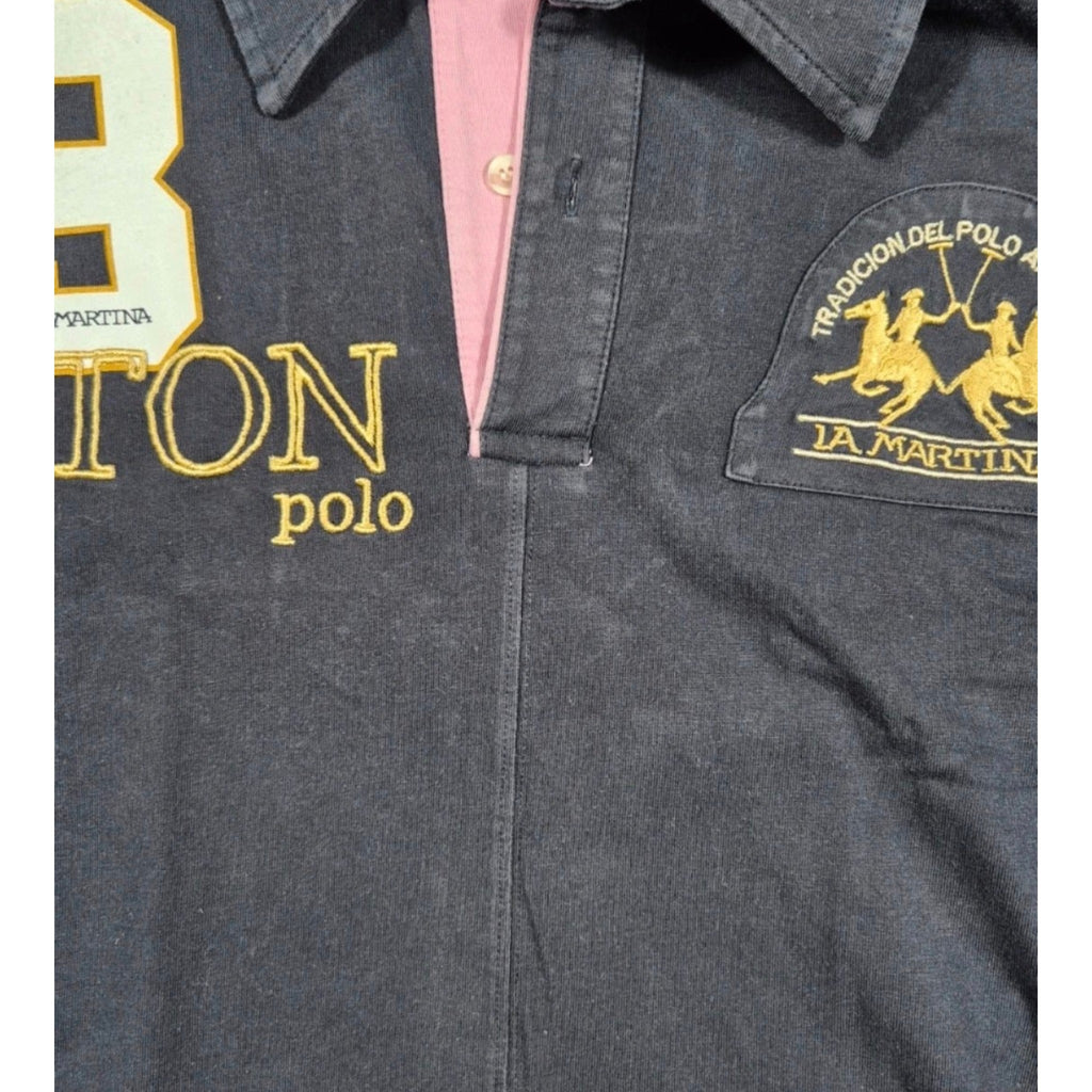La Martina Eton Polo Shirt Navy (XL)