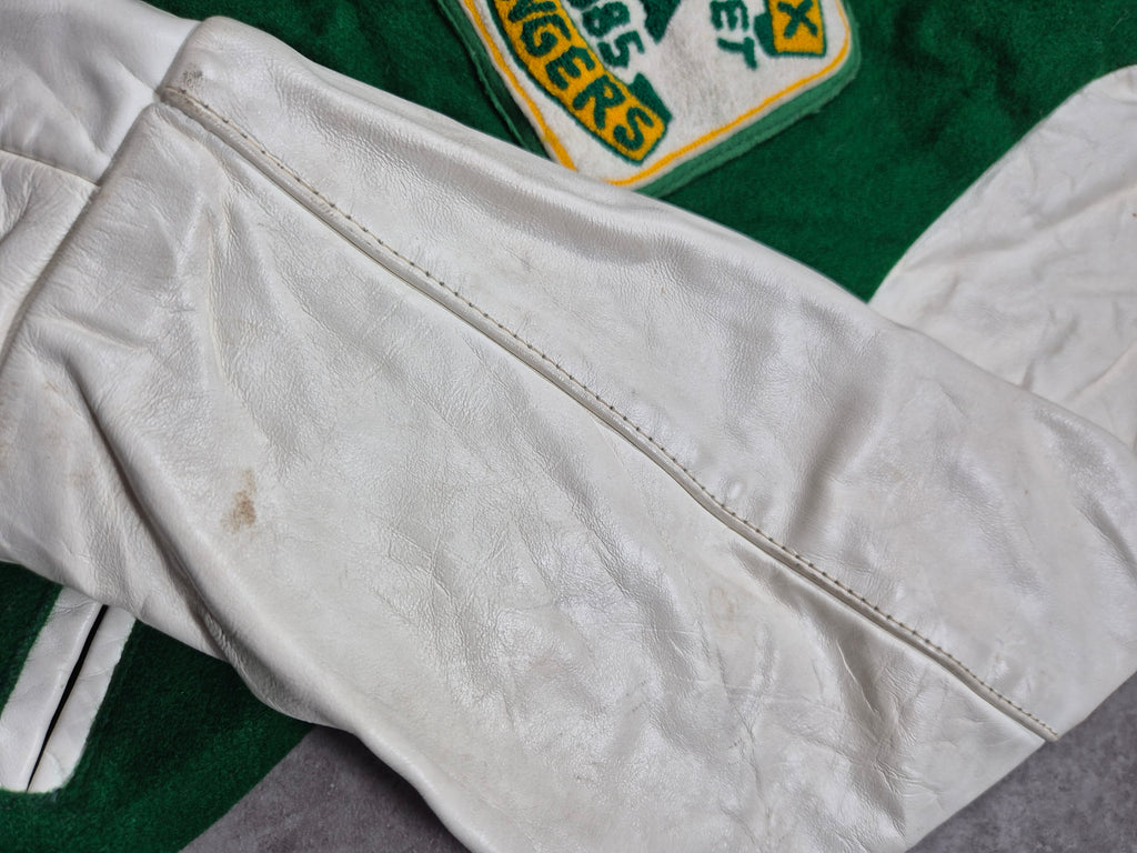 Vintage Sussex Rangers 1985 Varsity Jacket (S) College Lederärmel