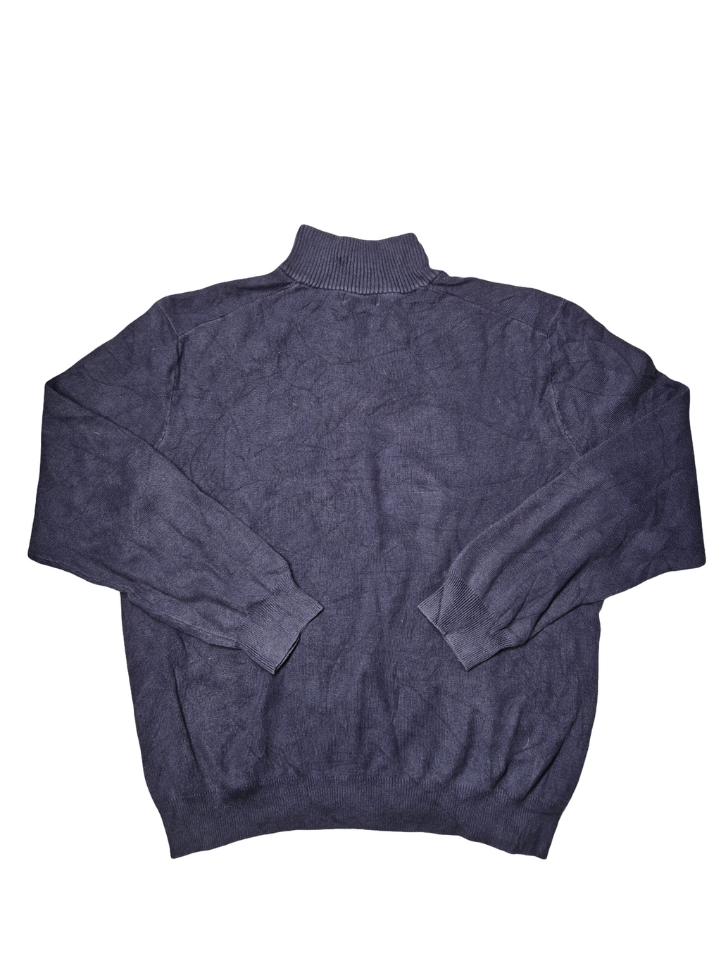 Nautica Quarter  Zip Knit Sweater Vintage Blue (XL)