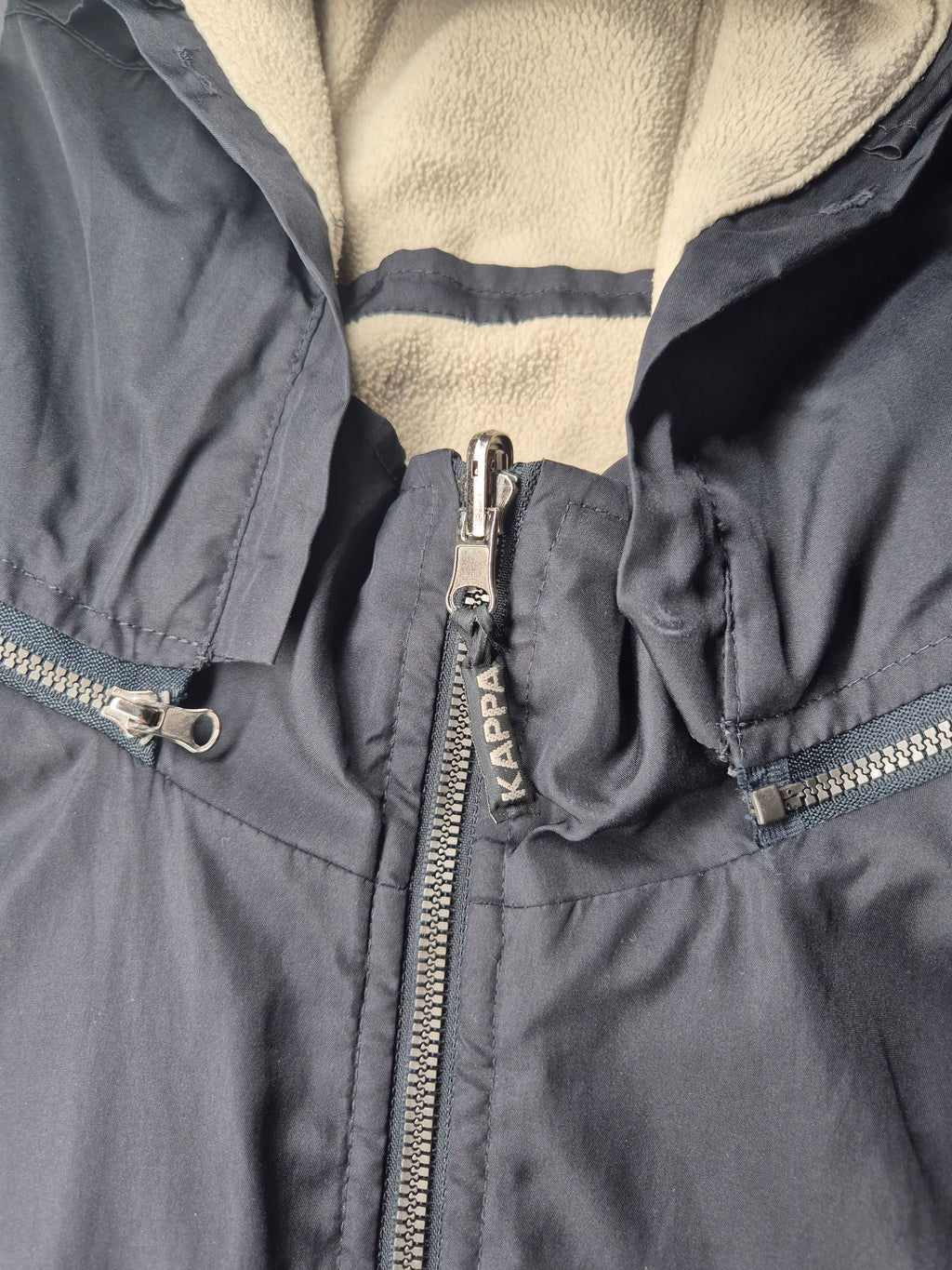 Vintage Kappa Windbreaker Jacket Black (L)