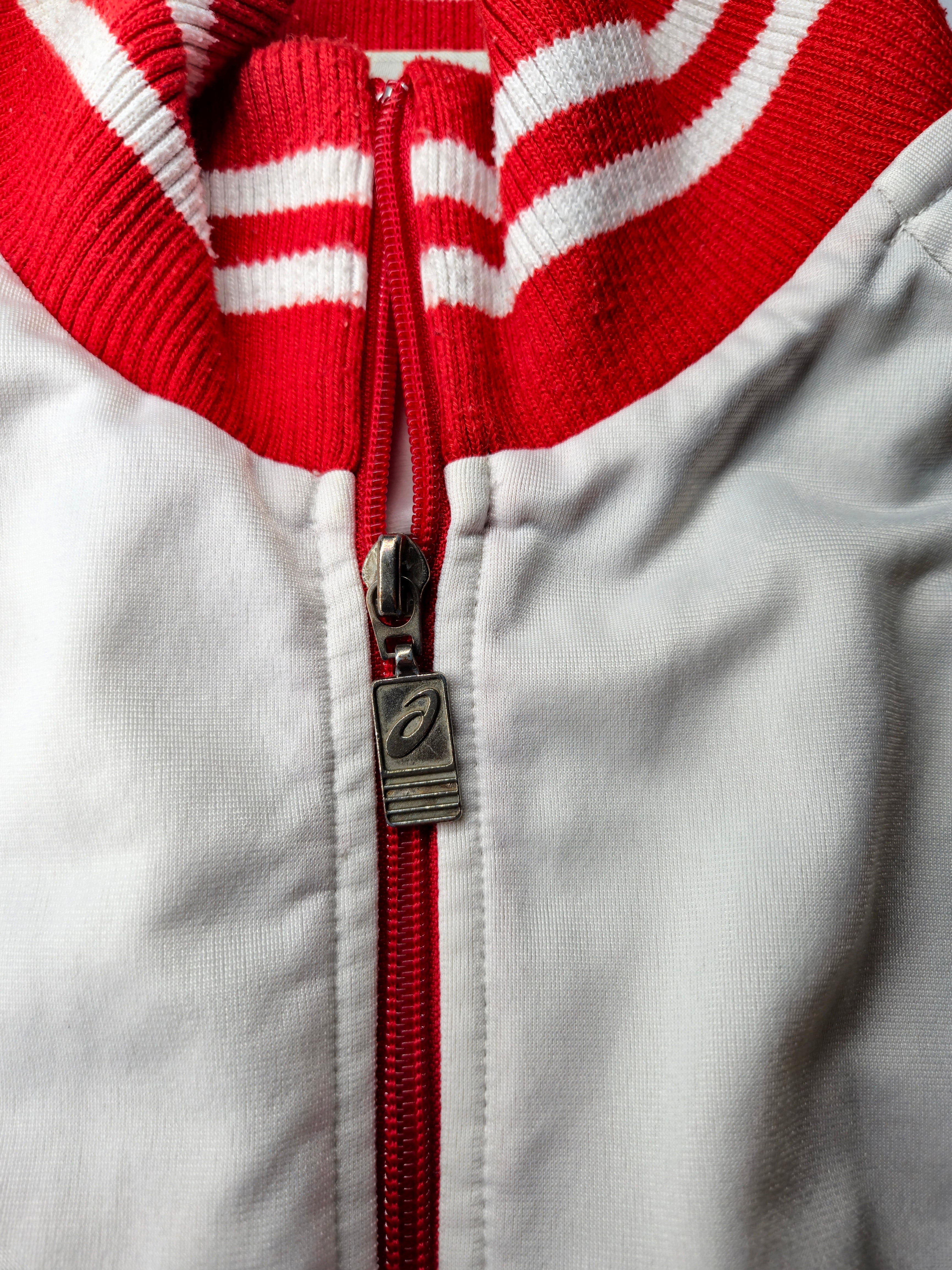 Asics Track Jacket Vintage Red White (M)