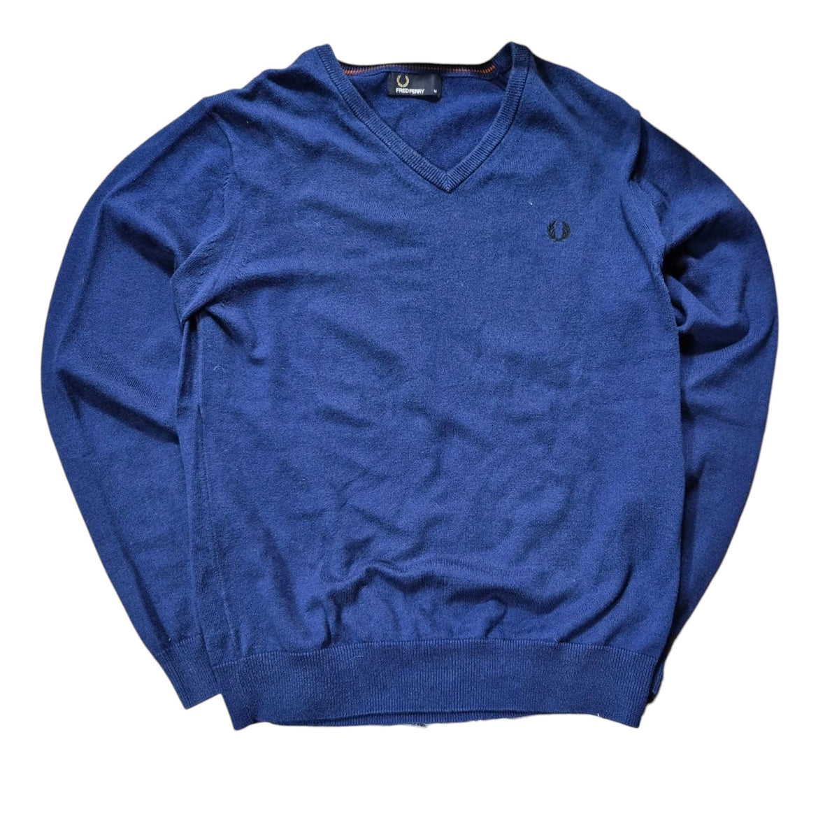 Fred Perry V-Neck Pullover Blau (M)