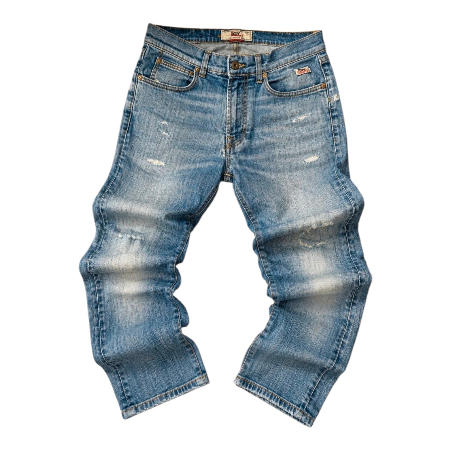 Roy Rogers Vintage Jeans Blue Distressed Straight Fit (W27)