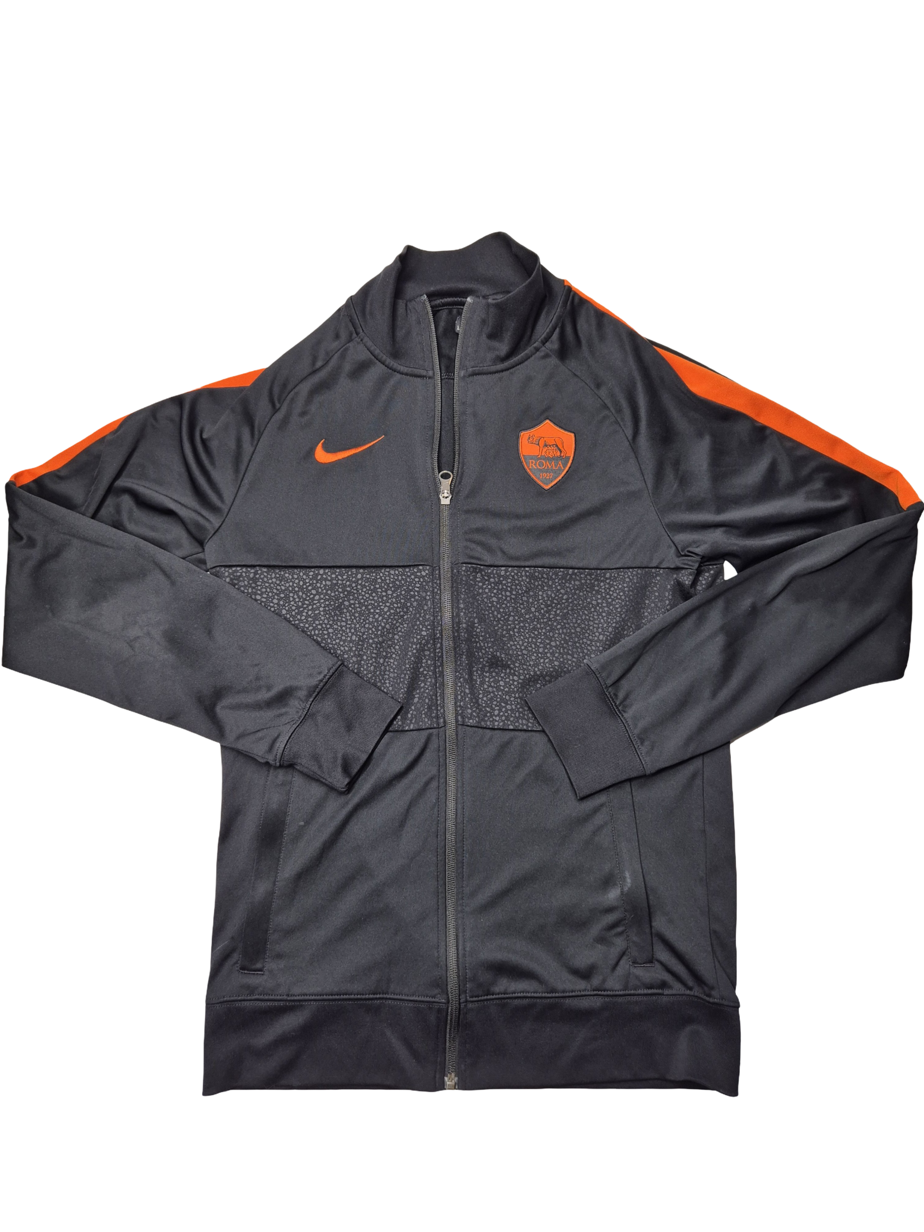 Nike AS Roma Track Jacket Black Orange (S)