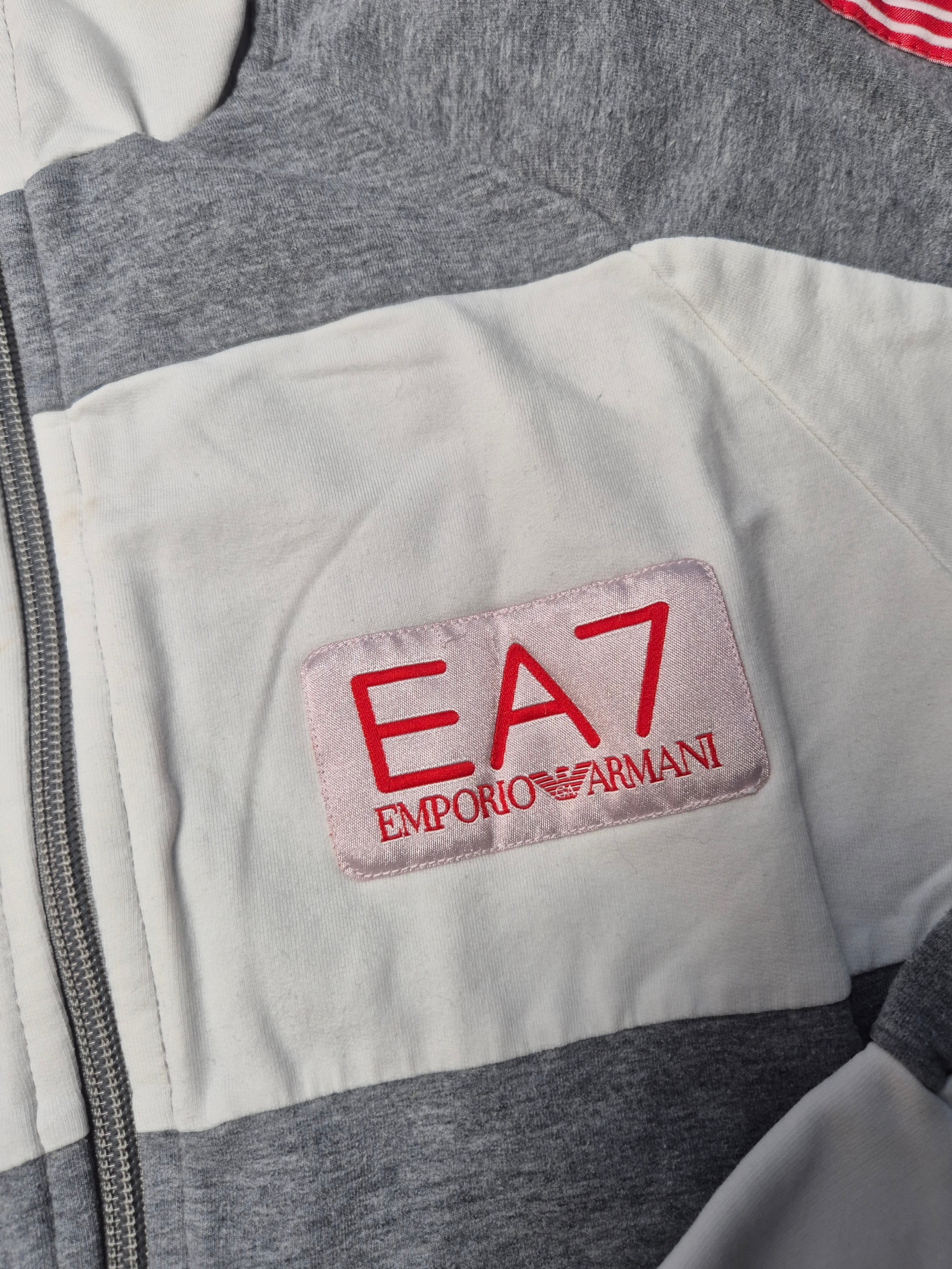 EA7 Emporio Armani Track Jacket Vintage Grey White (M)