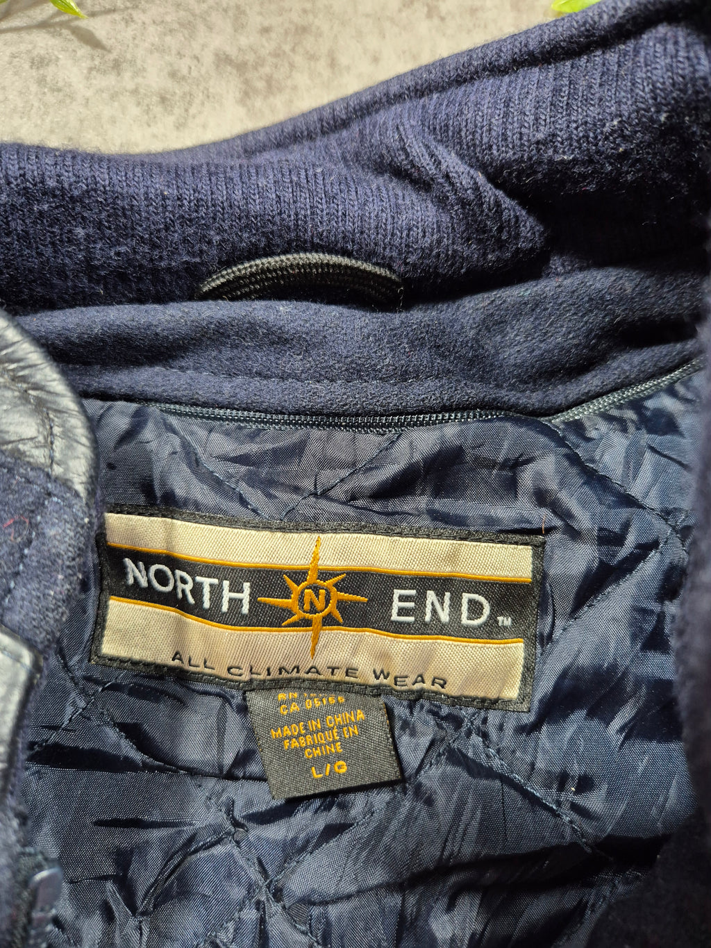 North End Athletics Hockey Varsity Jacket (L) Vintage Y2K 90s Lederärmel