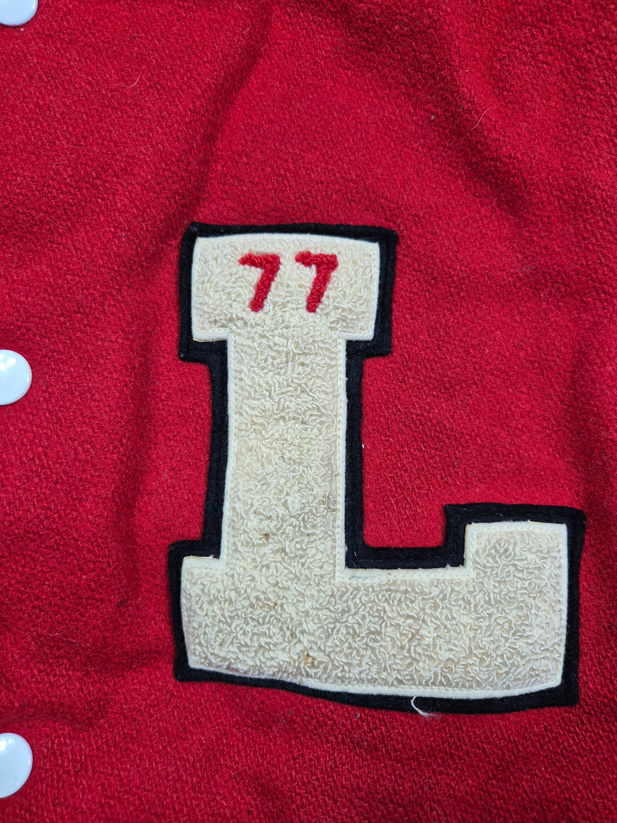 Vintage Butwin Varsity Jacket (M) Rot Collegejacke Liberty Soccer 70s 80s Letterman