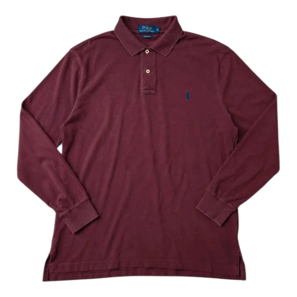 Ralph Lauren longsleeve polo red (XL)