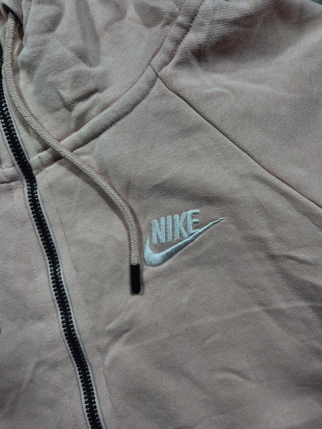 Nike Zip Hoodie Damen (XS) Rosa Altrosa Kapuzenjacke Swoosh Logo