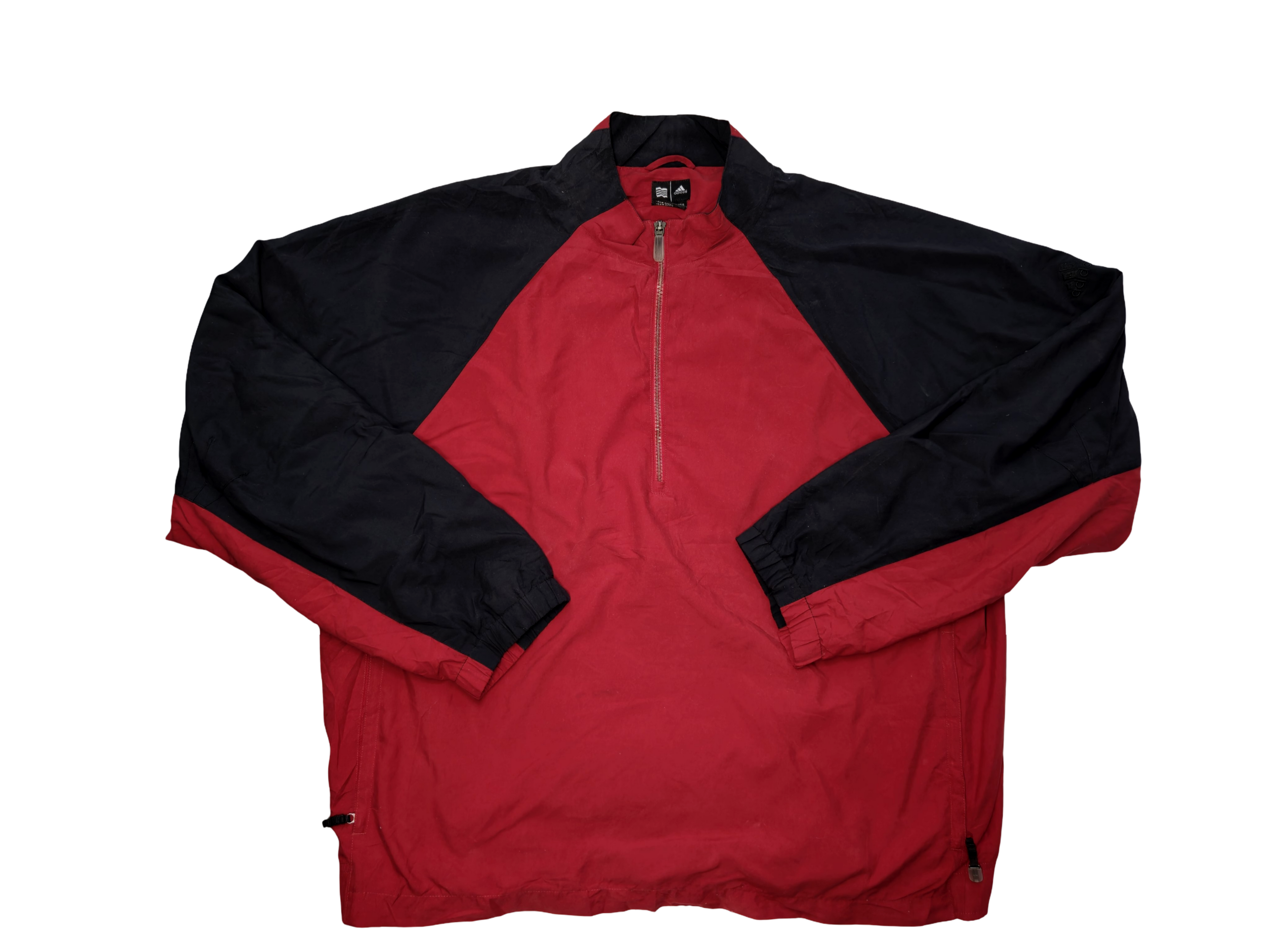 Adidas Half Zip Windbreaker Red Black (L)