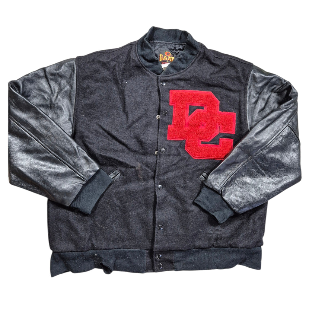 Vintage GAME Sportswear Varsity Jacket (L) Made in USA Leather