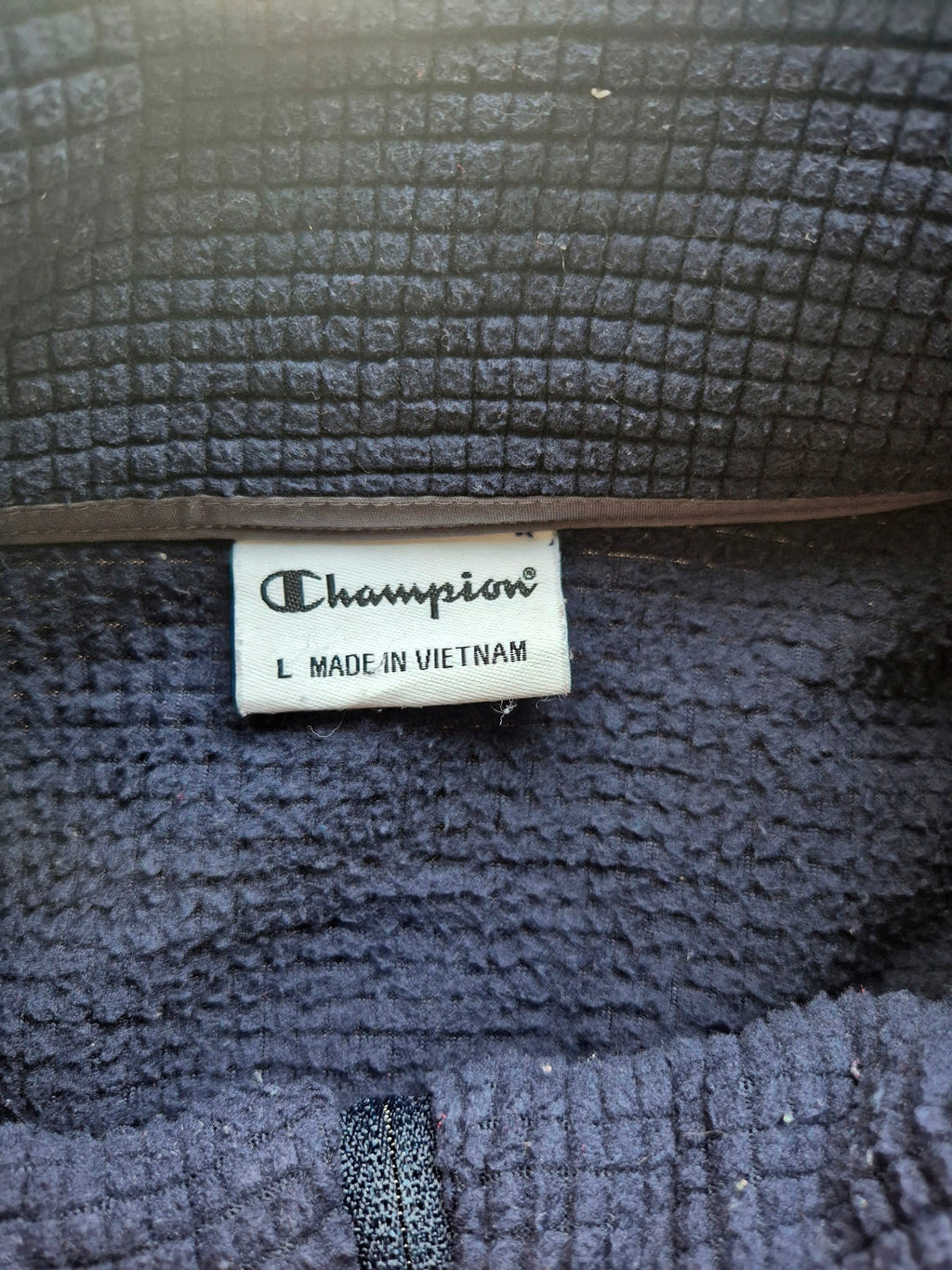 Champion Fleece Zip Jacket Navy Grey (L)