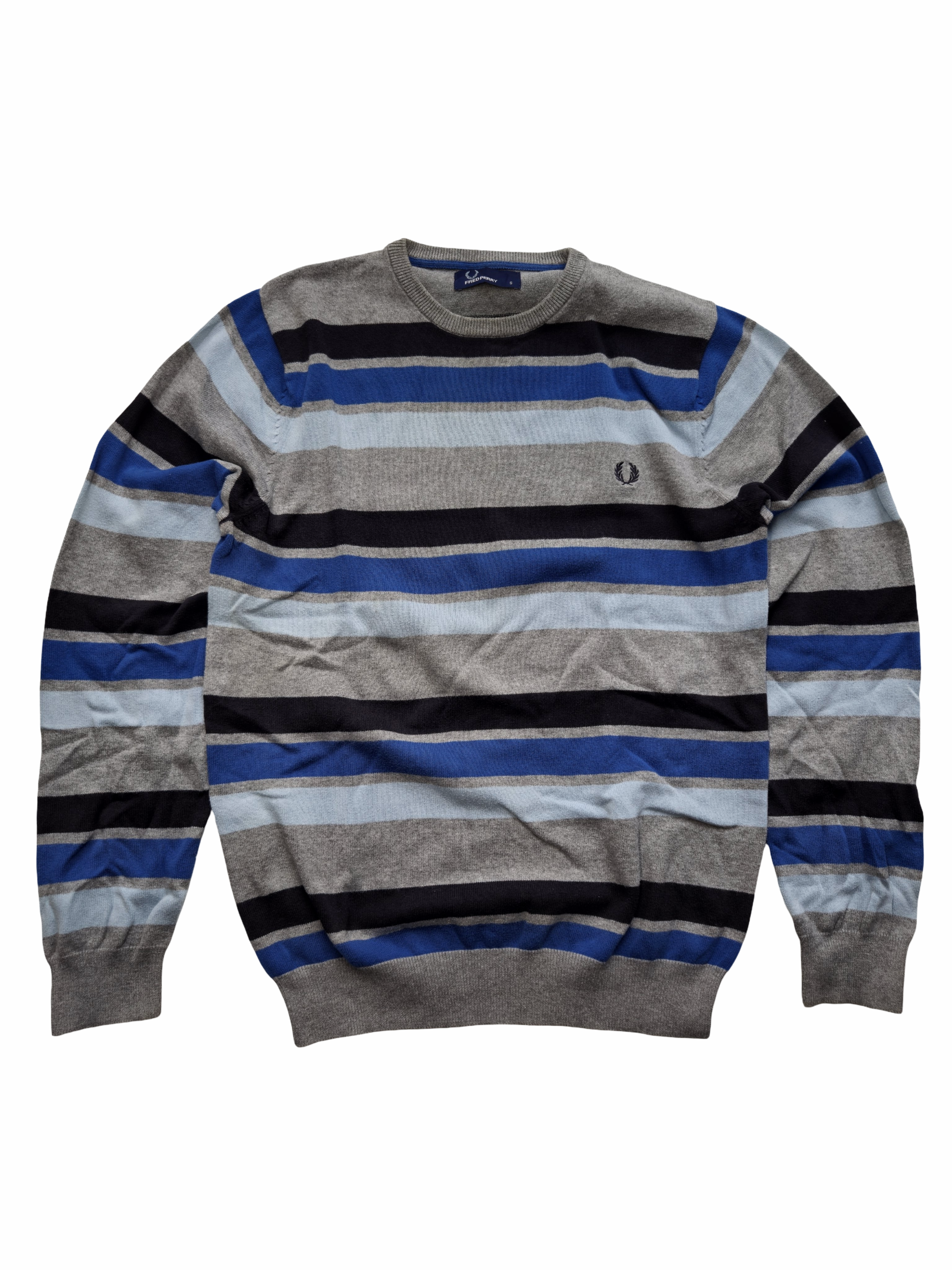 Fred Perry Sweater Grey Blue (S)