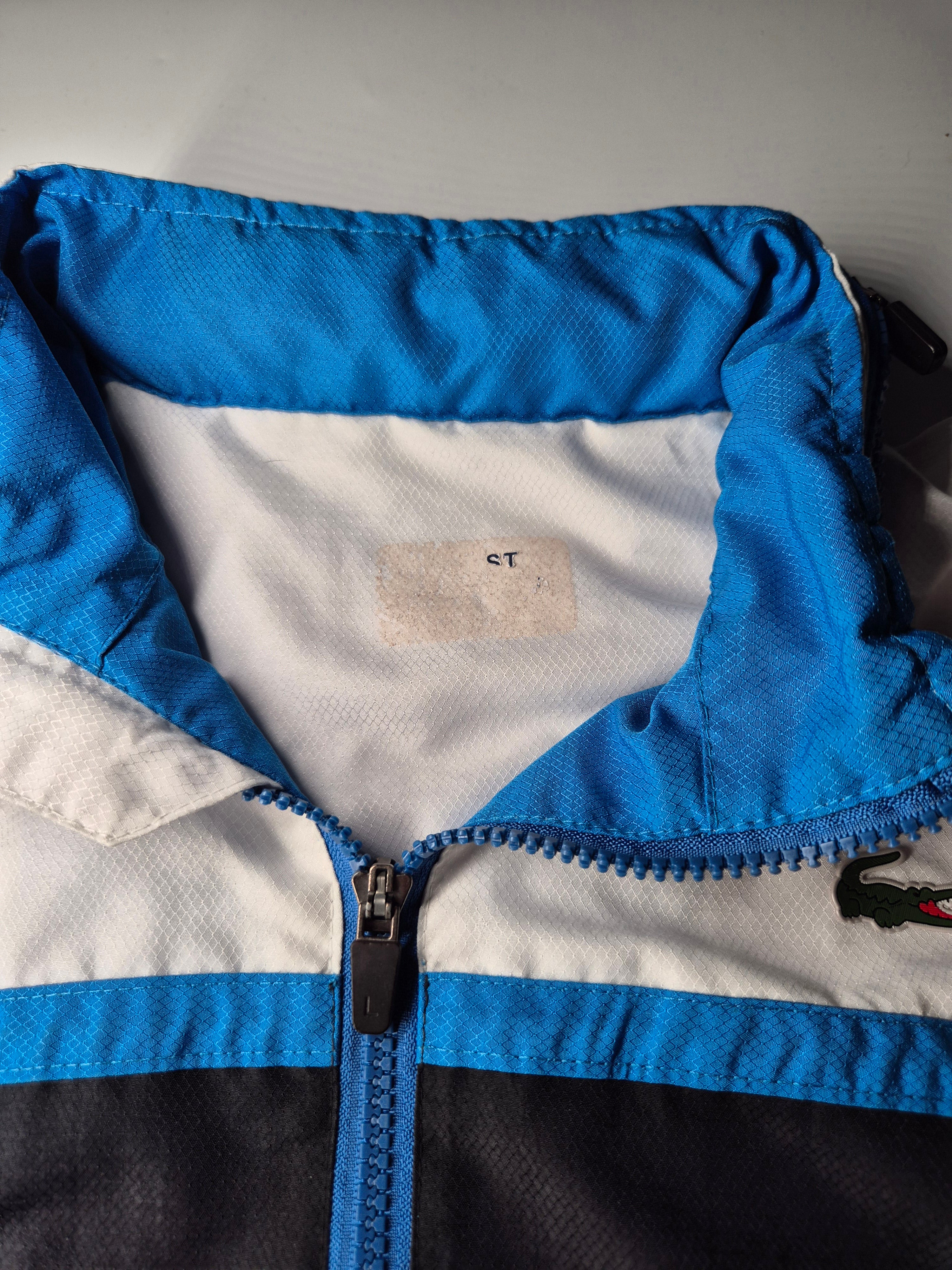 Lacoste Track Jacket Vintage White Blue Black (M)