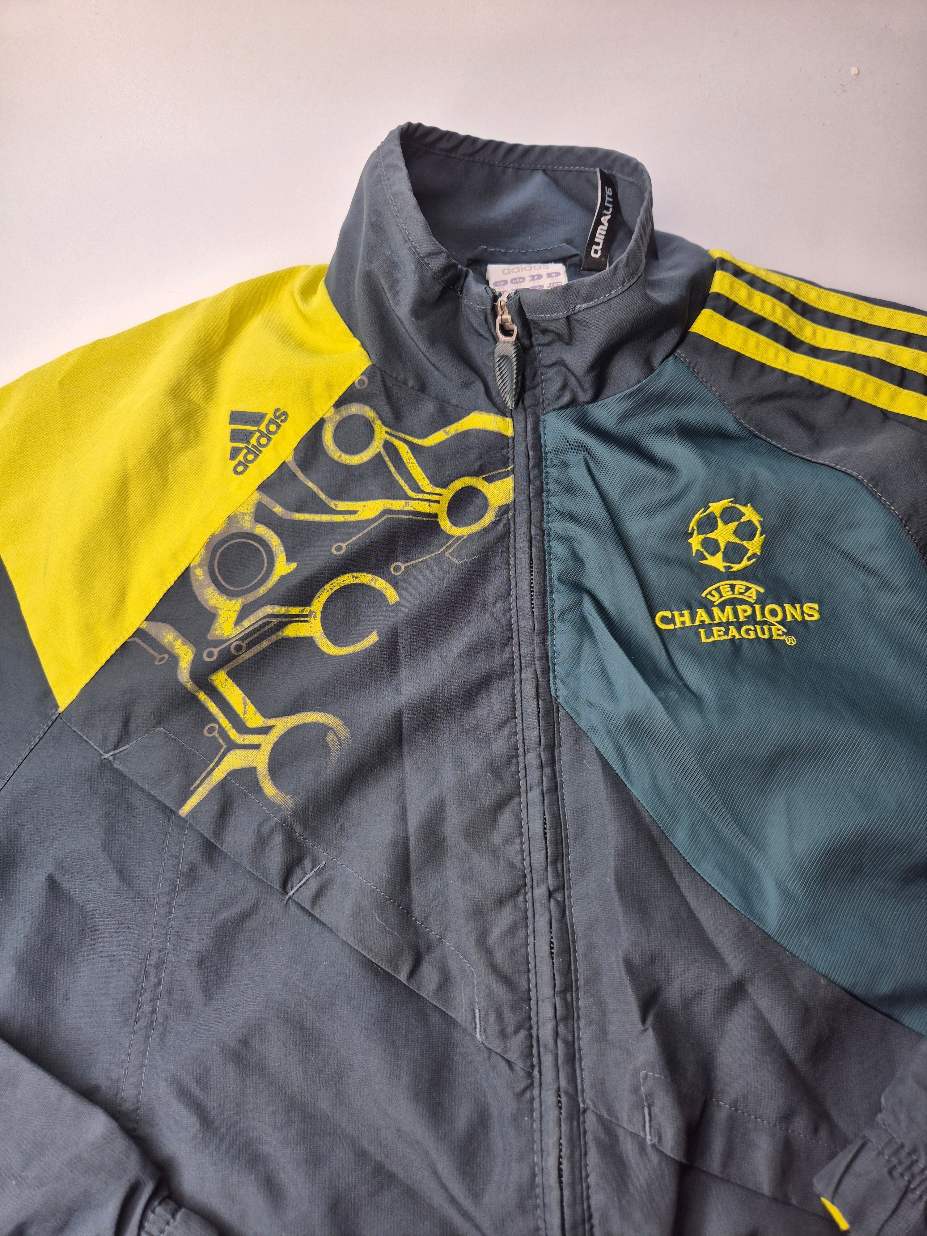 Adidas Track Jacket Vintage Blue Yellow Size XS