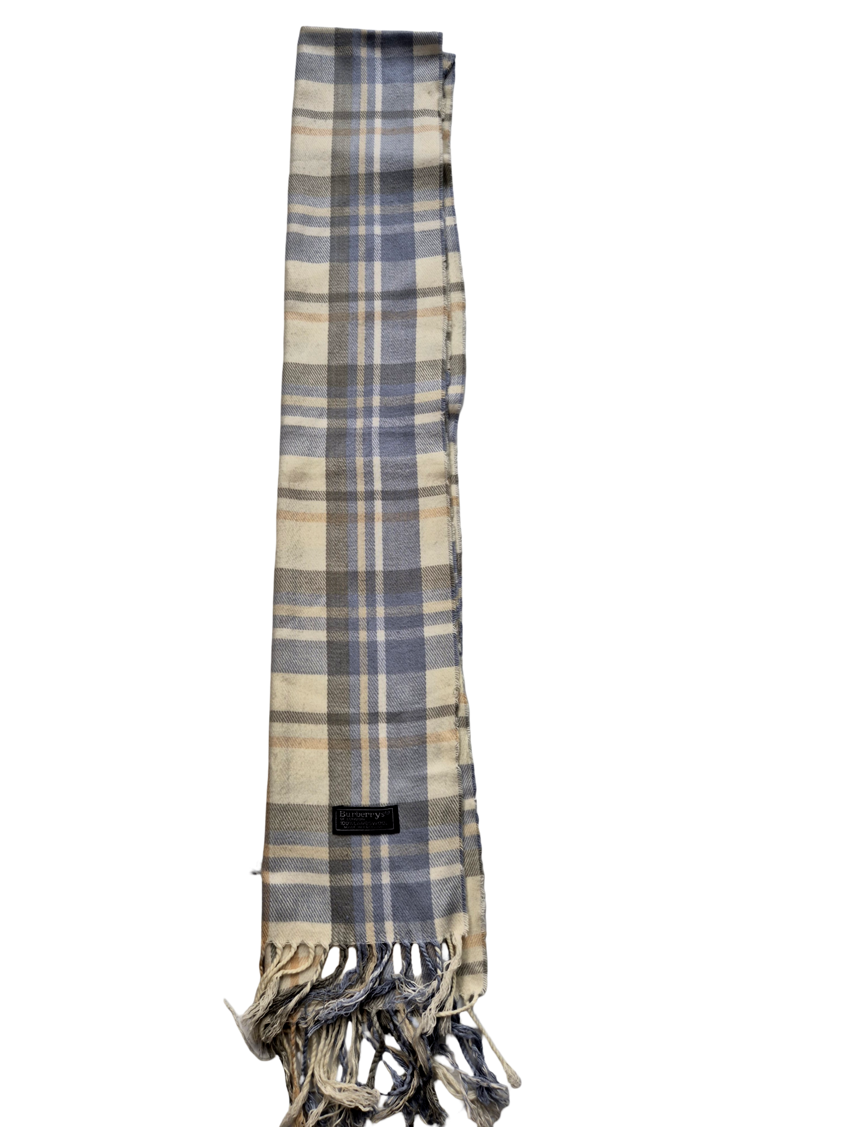 Burberry Vintage Lambswool Scarf Blue